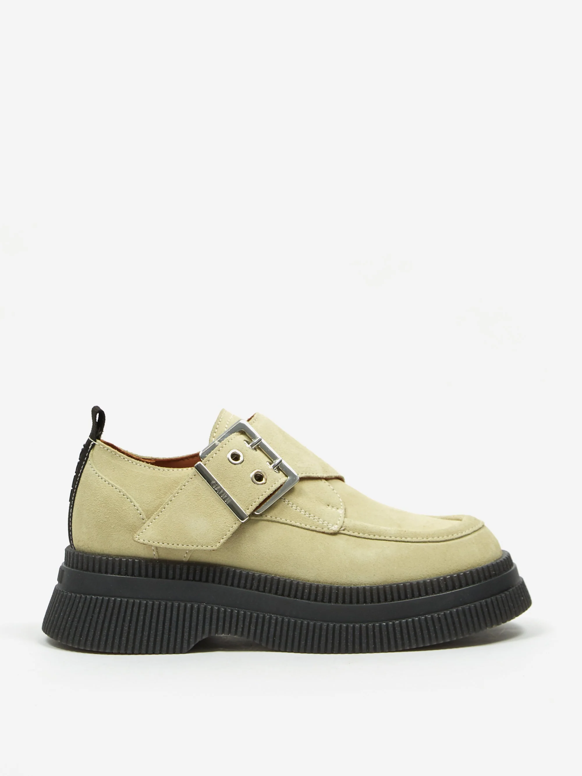 Ganni Suede Monk Strap Creeper - Bog - Image 2