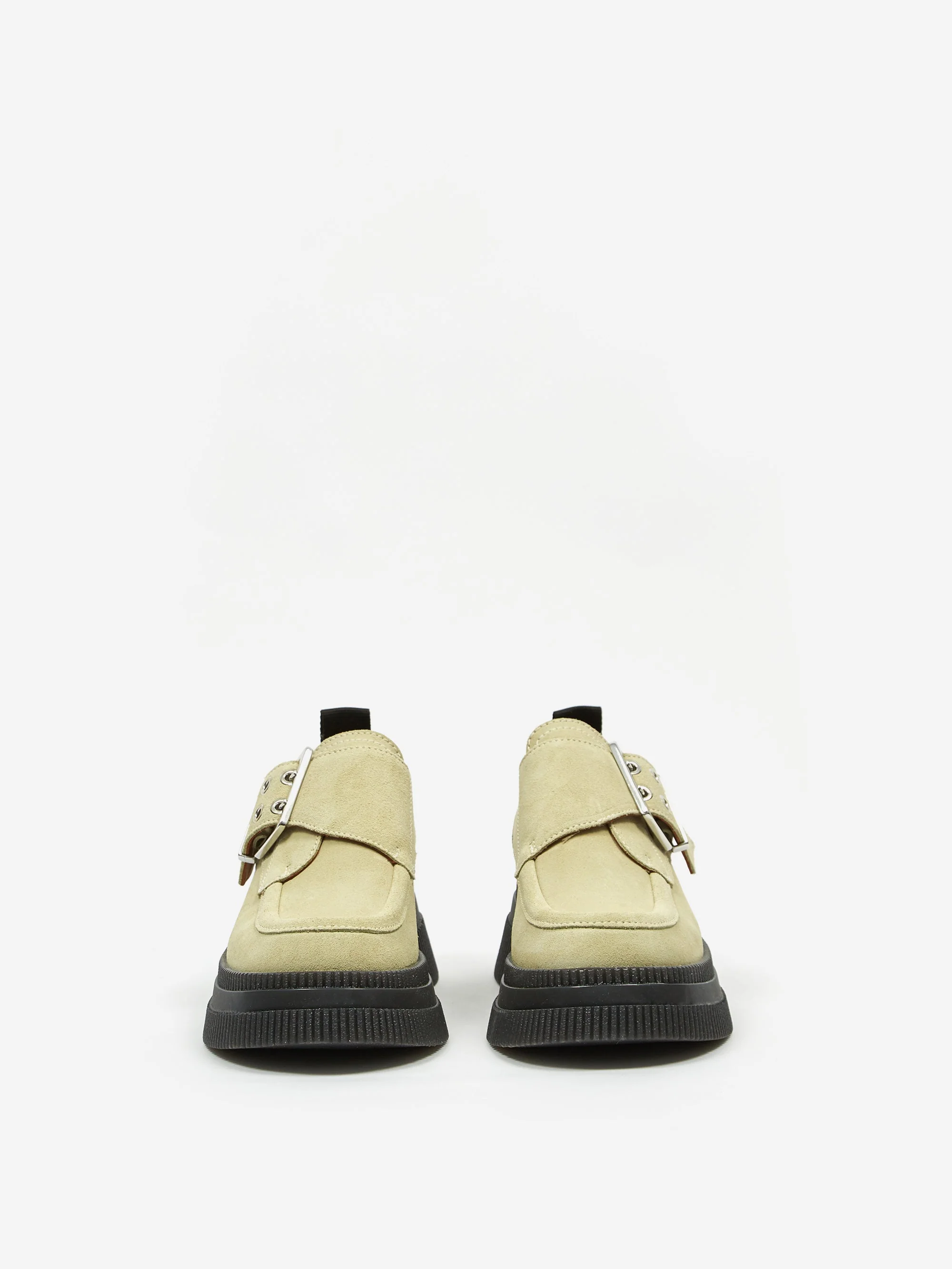 Ganni Suede Monk Strap Creeper - Bog - Image 3
