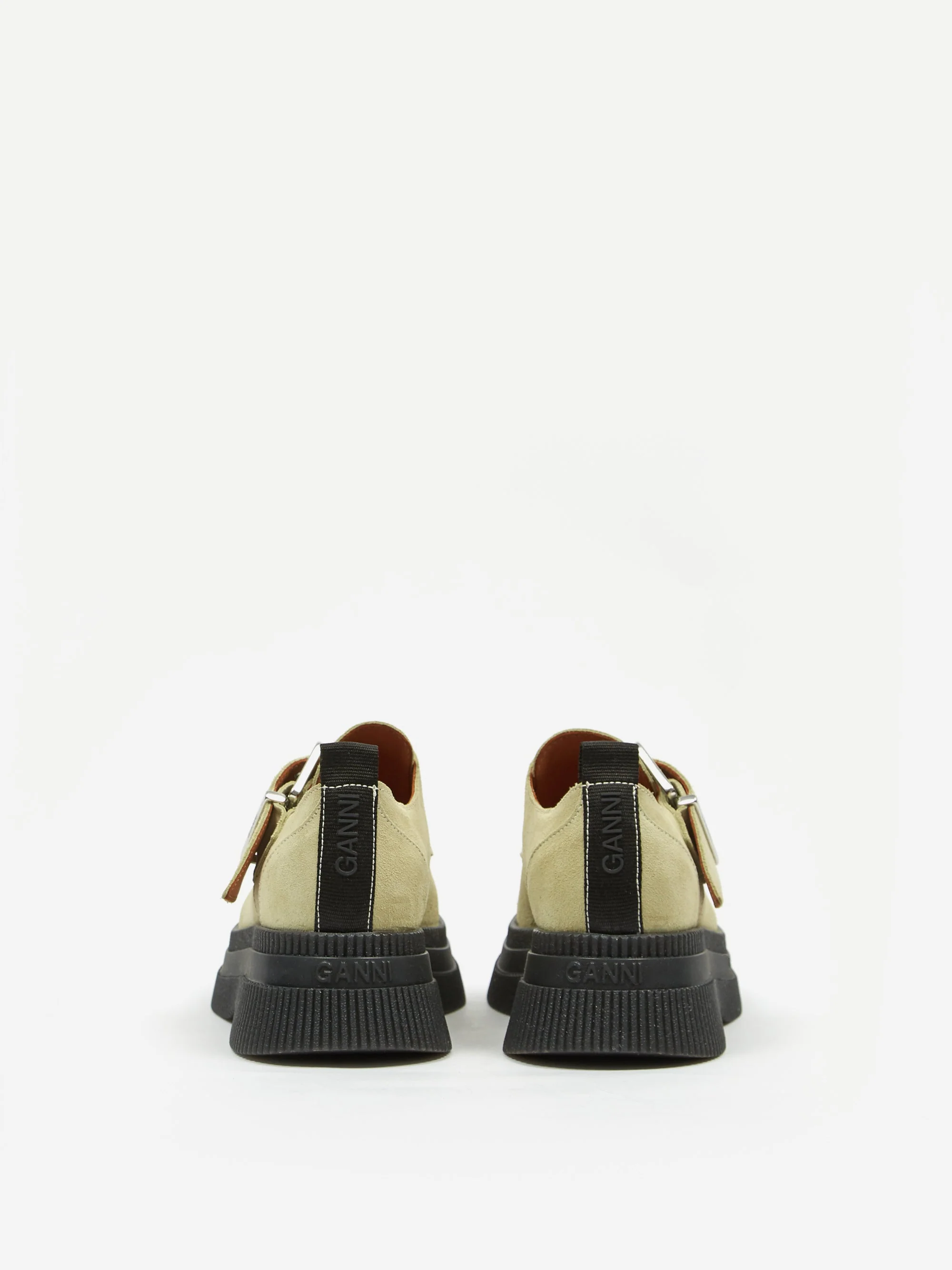 Ganni Suede Monk Strap Creeper - Bog - Image 5
