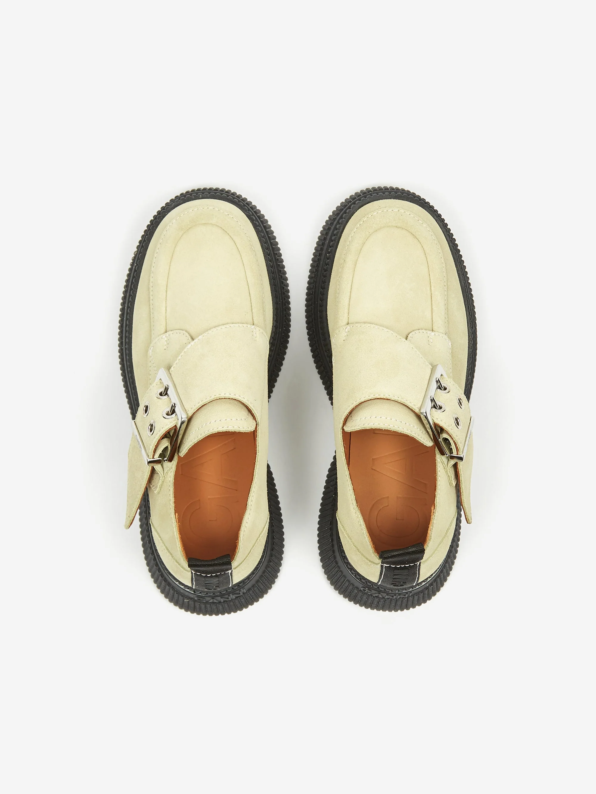 Ganni Suede Monk Strap Creeper - Bog - Image 7