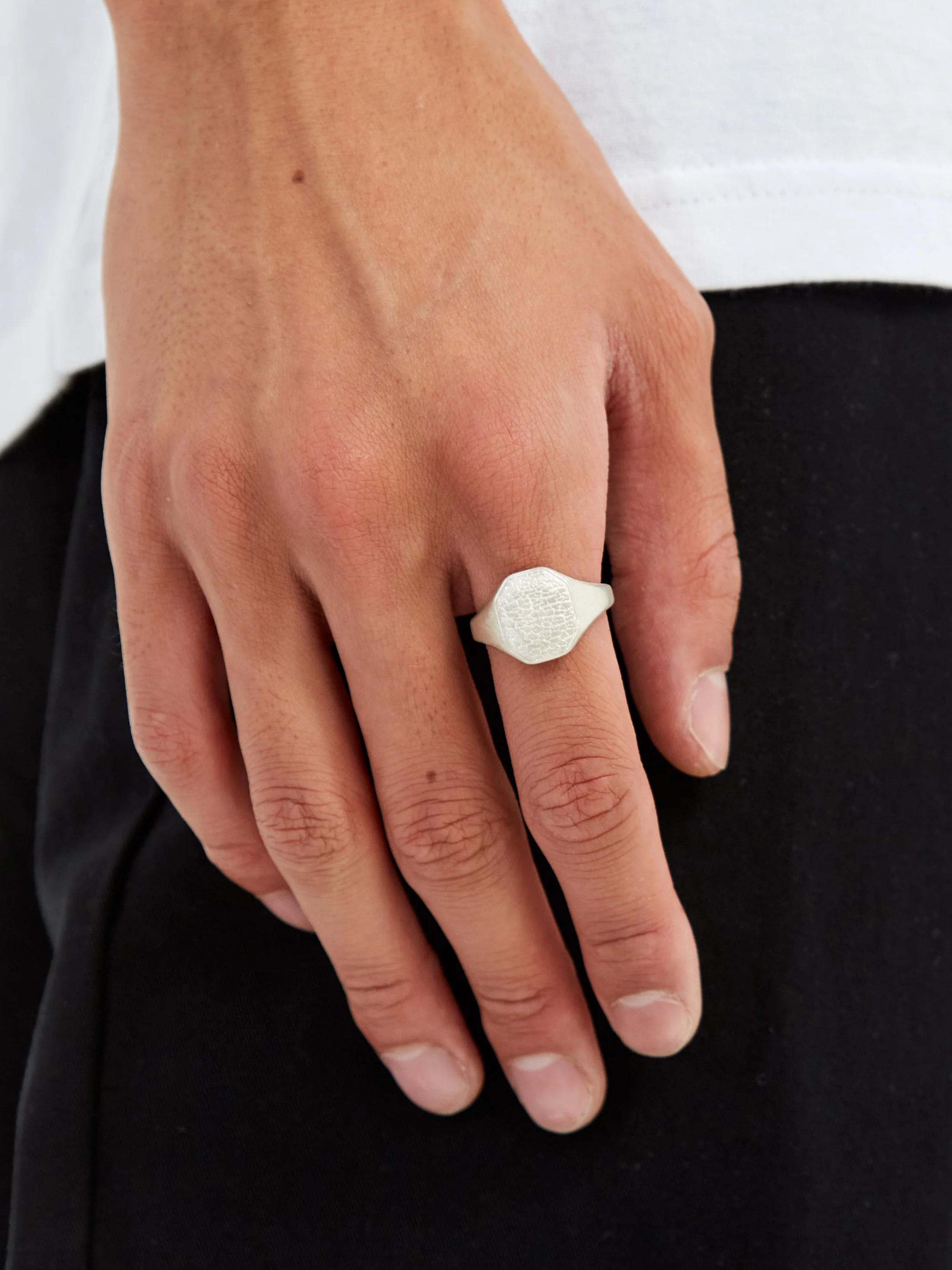 Gasius Jewels Dragon Skin Octagon Ring - 925 Sterling Silver - Image 4