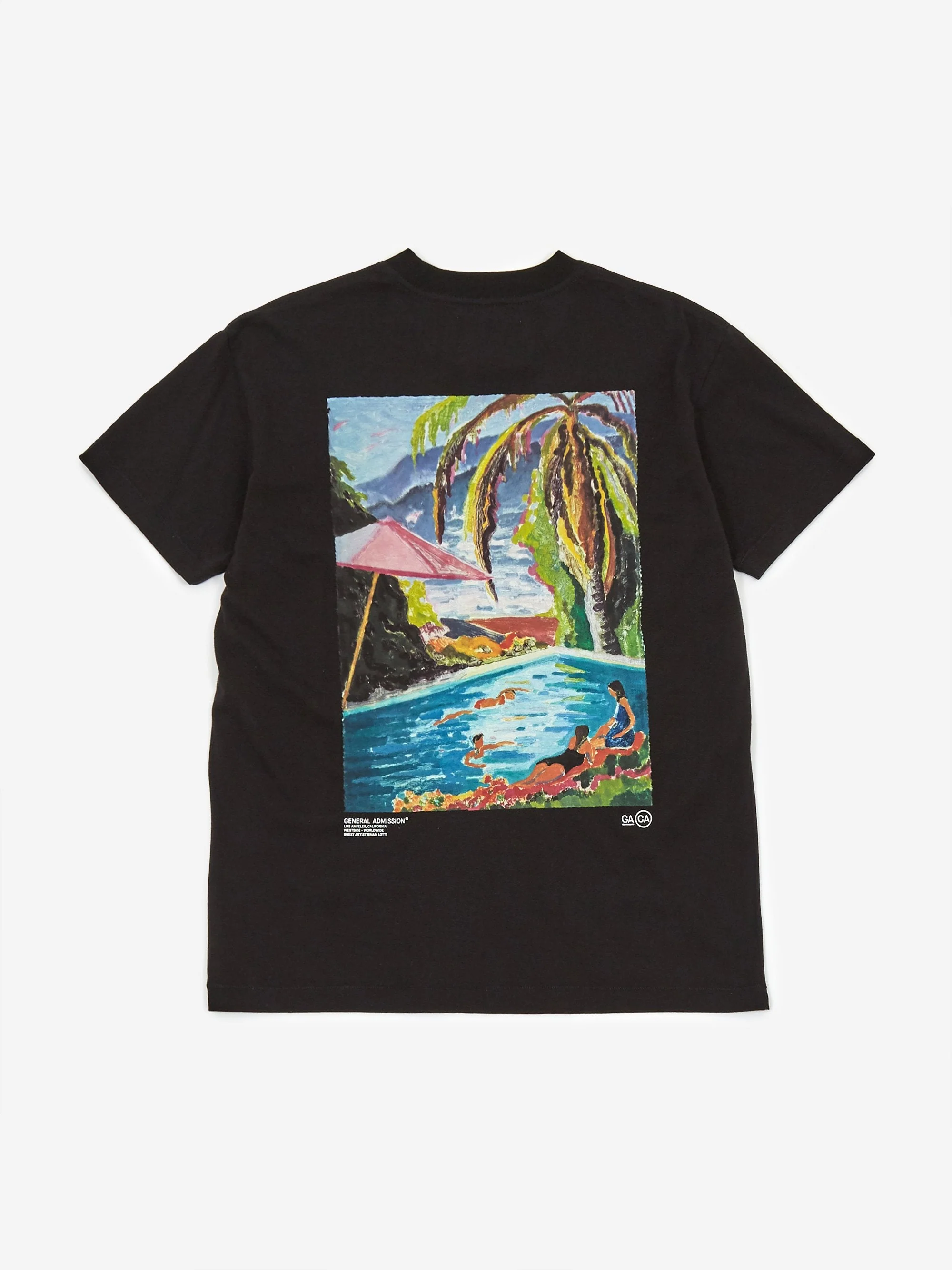 General Admission Brain Lotti Pool Shortsleeve T-Shirt - Black - Image 4