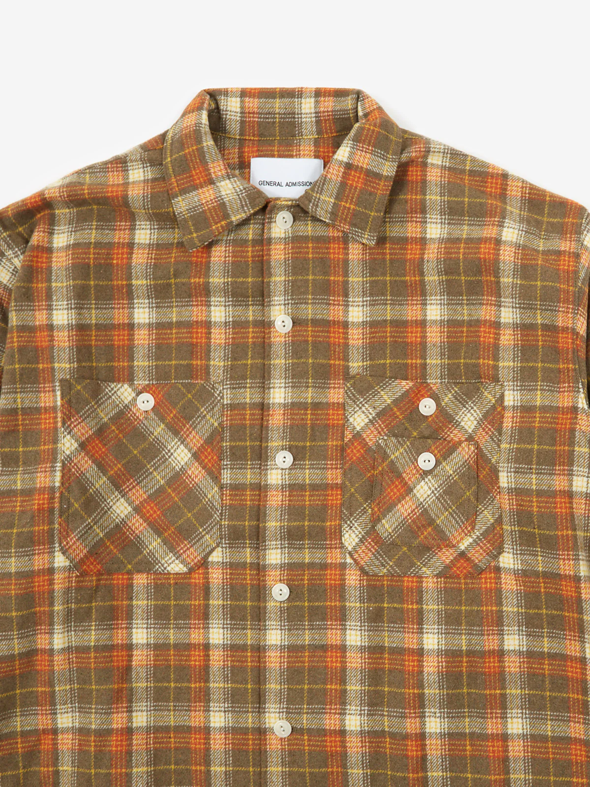 General Admission Flannel Plaid Shirt - Brown - Image 3