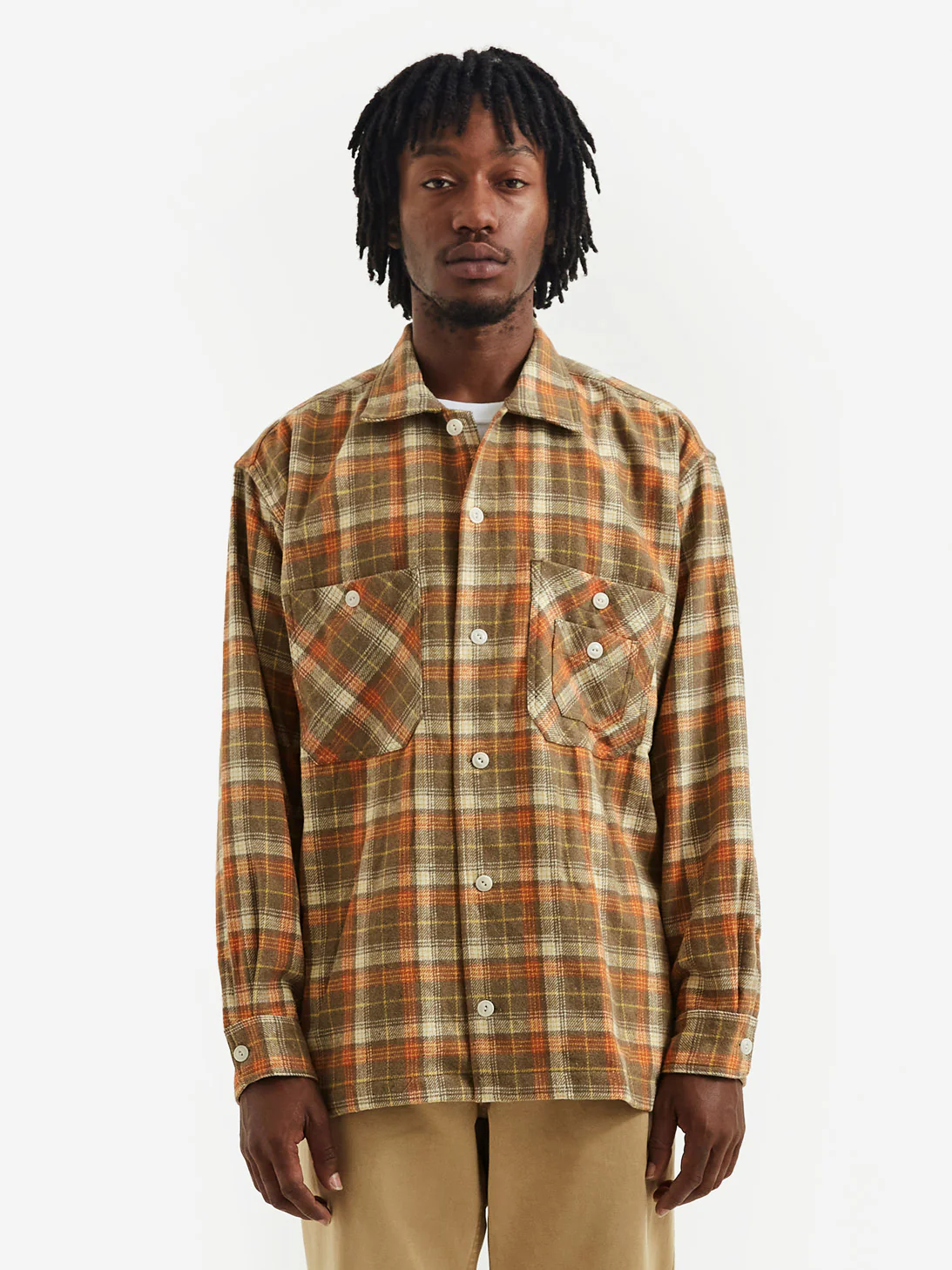General Admission Flannel Plaid Shirt - Brown - Image 6