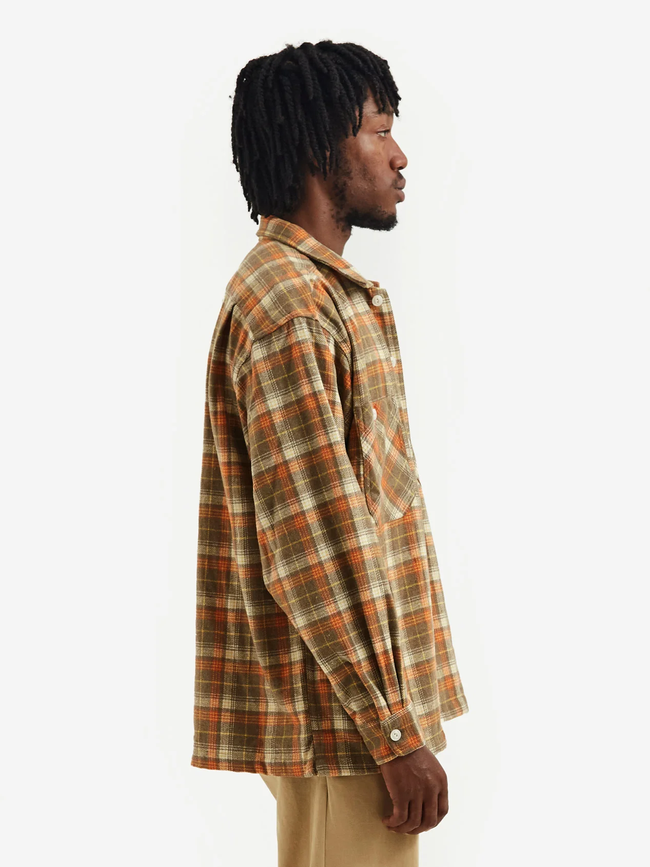 General Admission Flannel Plaid Shirt - Brown - Image 7