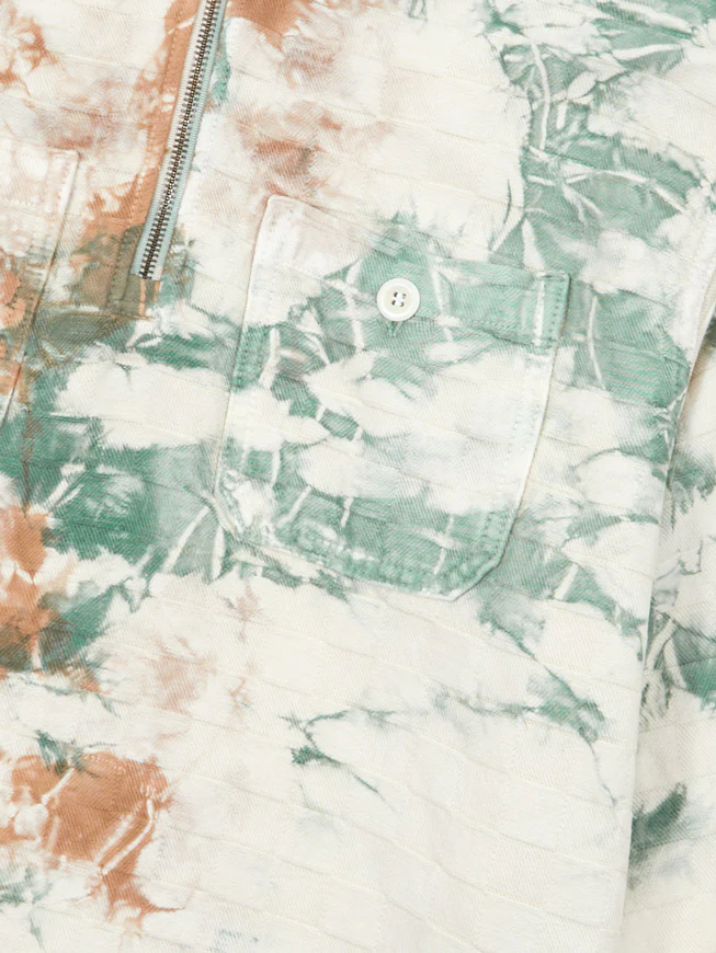 General Admission Half Zip Shirt - Natural Tie Dye - Image 4