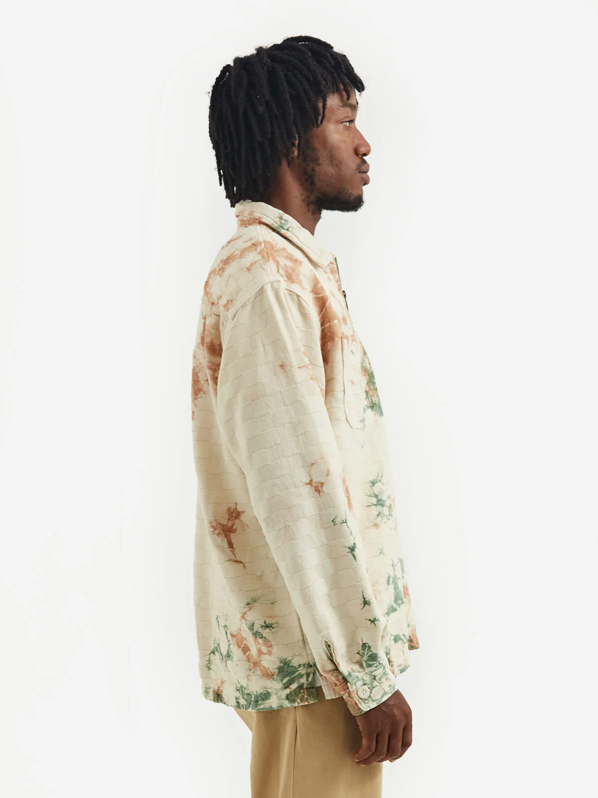 General Admission Half Zip Shirt - Natural Tie Dye - Image 6