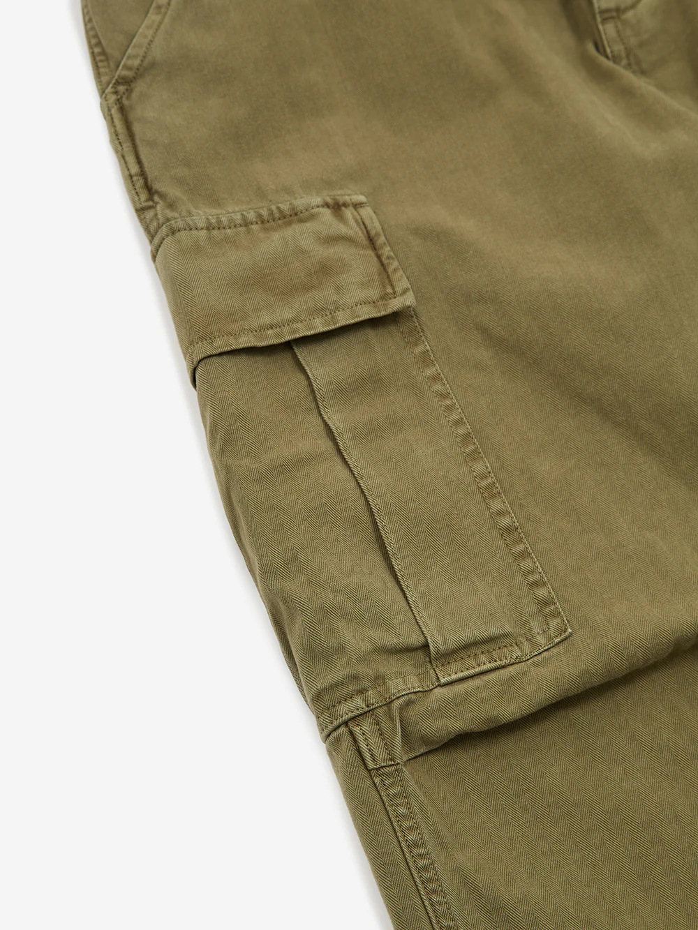 General Admission Herringbone Cargo Pant - Olive - Image 5