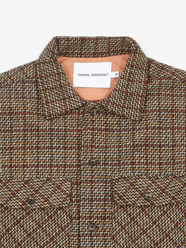 General Admission Jacquard Wool Button Up - Black - Image 3