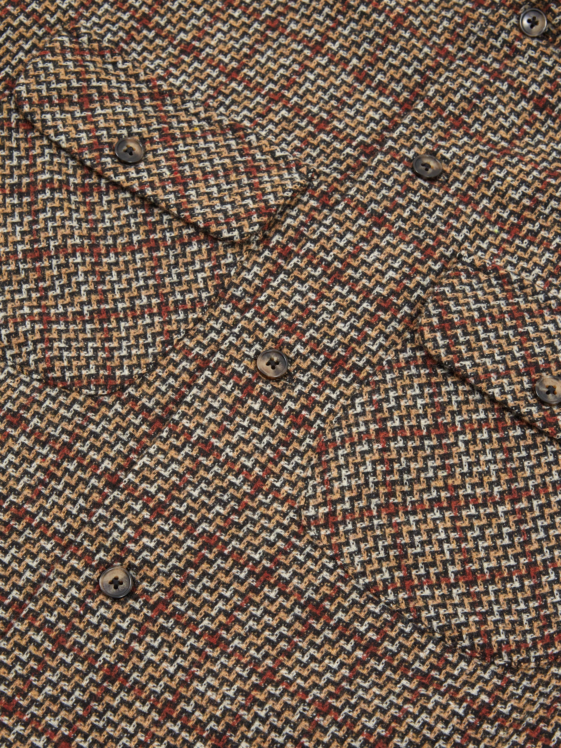 General Admission Jacquard Wool Button Up - Black - Image 4