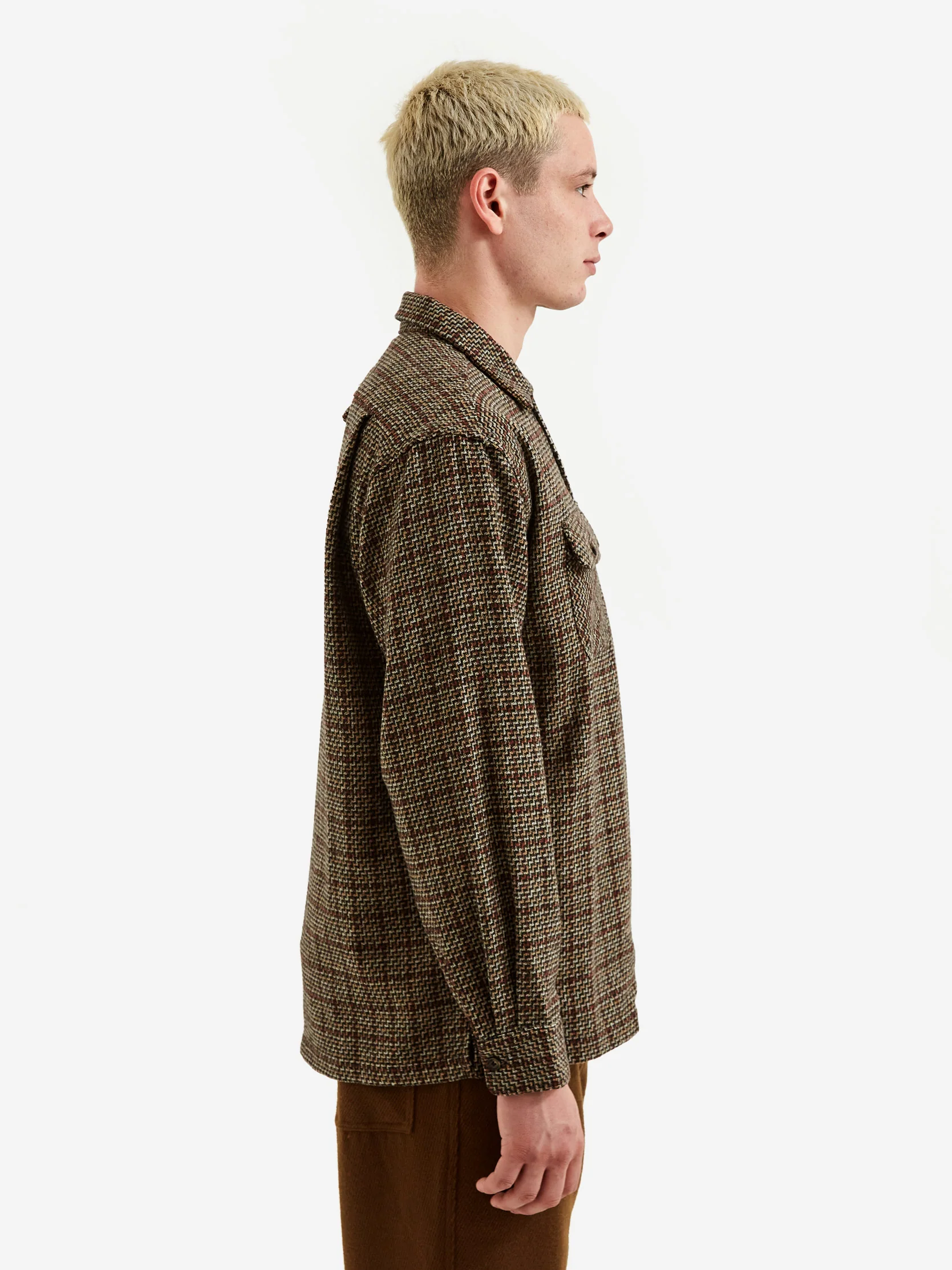 General Admission Jacquard Wool Button Up - Black - Image 9