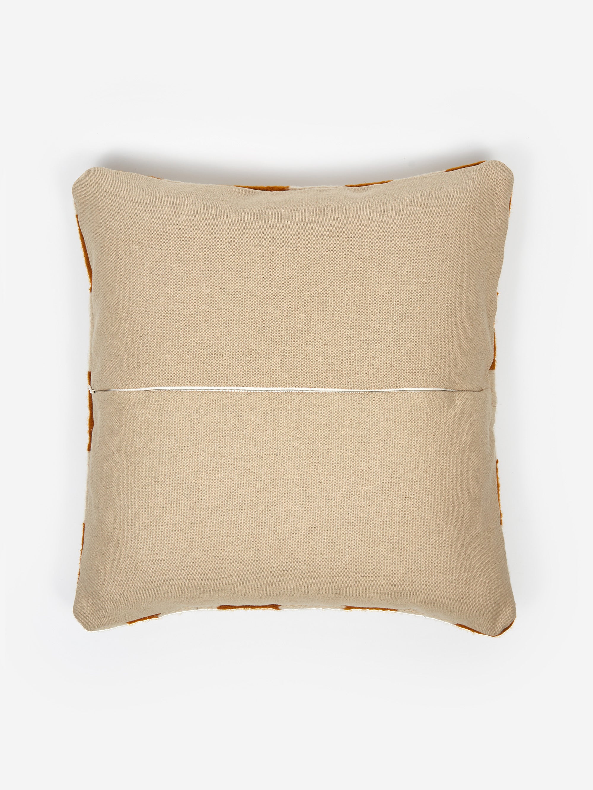 General Admission Las Damas Checkerboard Wool Cushion Cover - Brown - Image 6