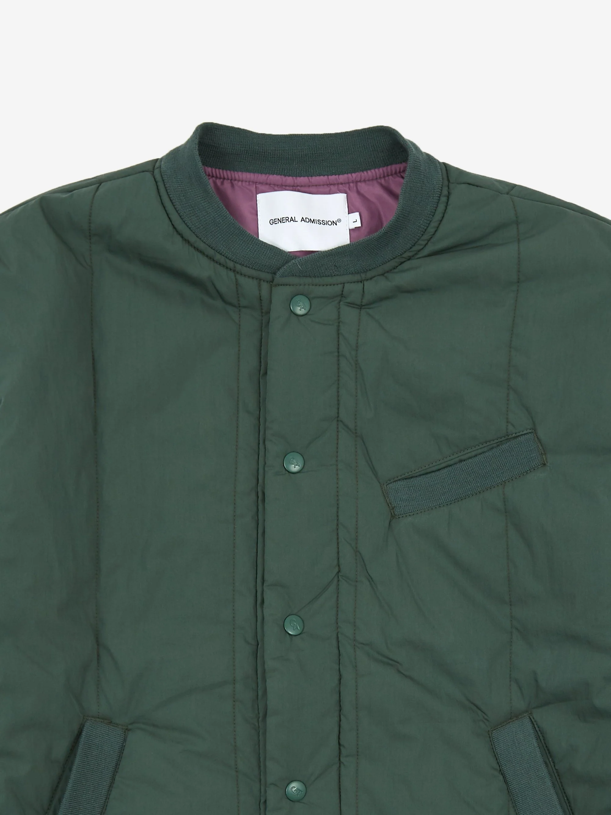 General Admission Palms Quilted Overshirt - Sage - Image 3