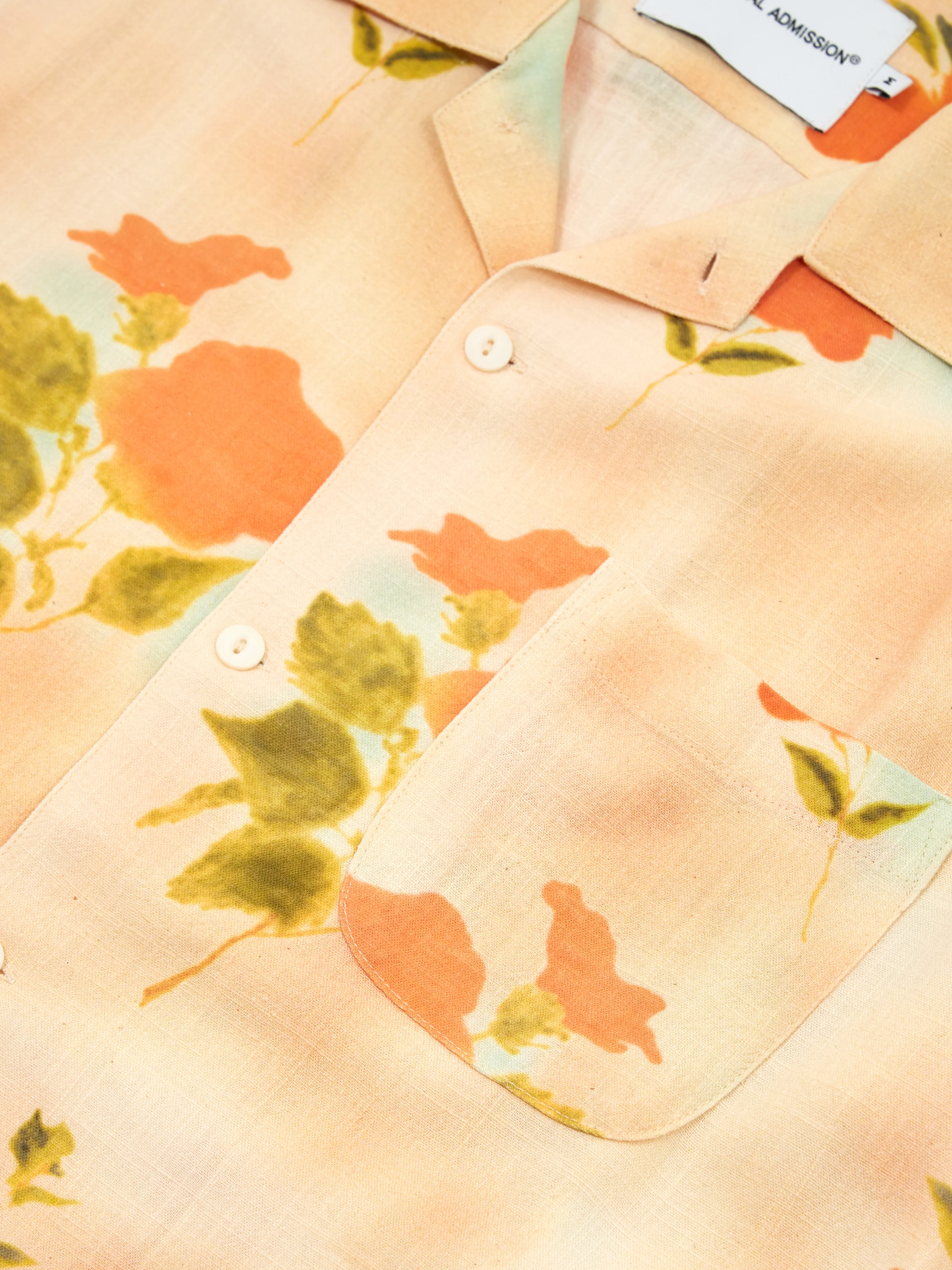 General Admission Print Linen Button Up Shirt - Floral - Image 3