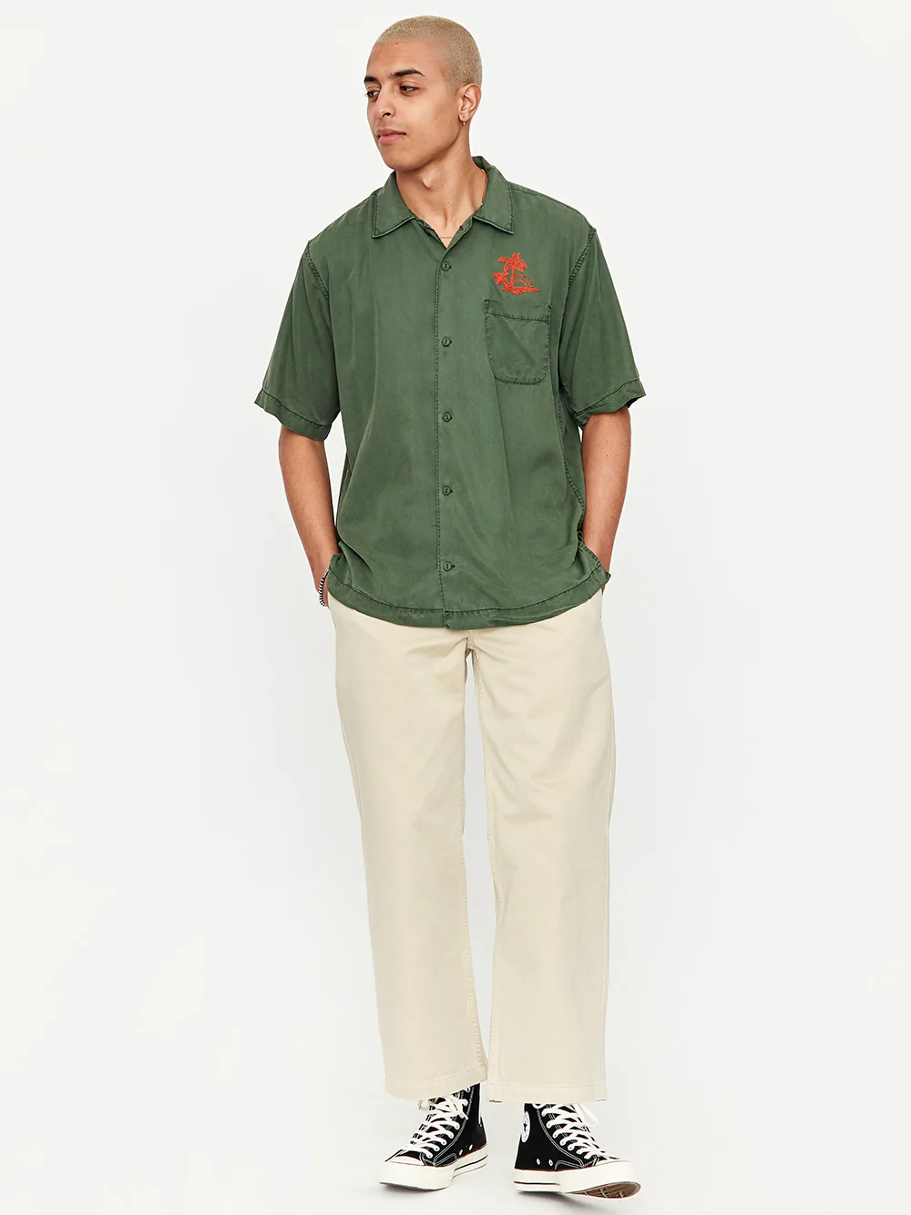 General Admission Sunset Shortsleeve Shirt - Green - Image 7