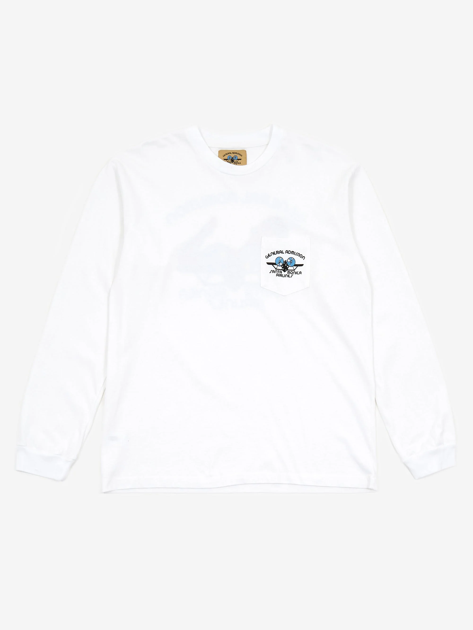 General Admission x Santa Monica Airlines Aloha Plane Longsleeve T-Shirt - White - Image 2