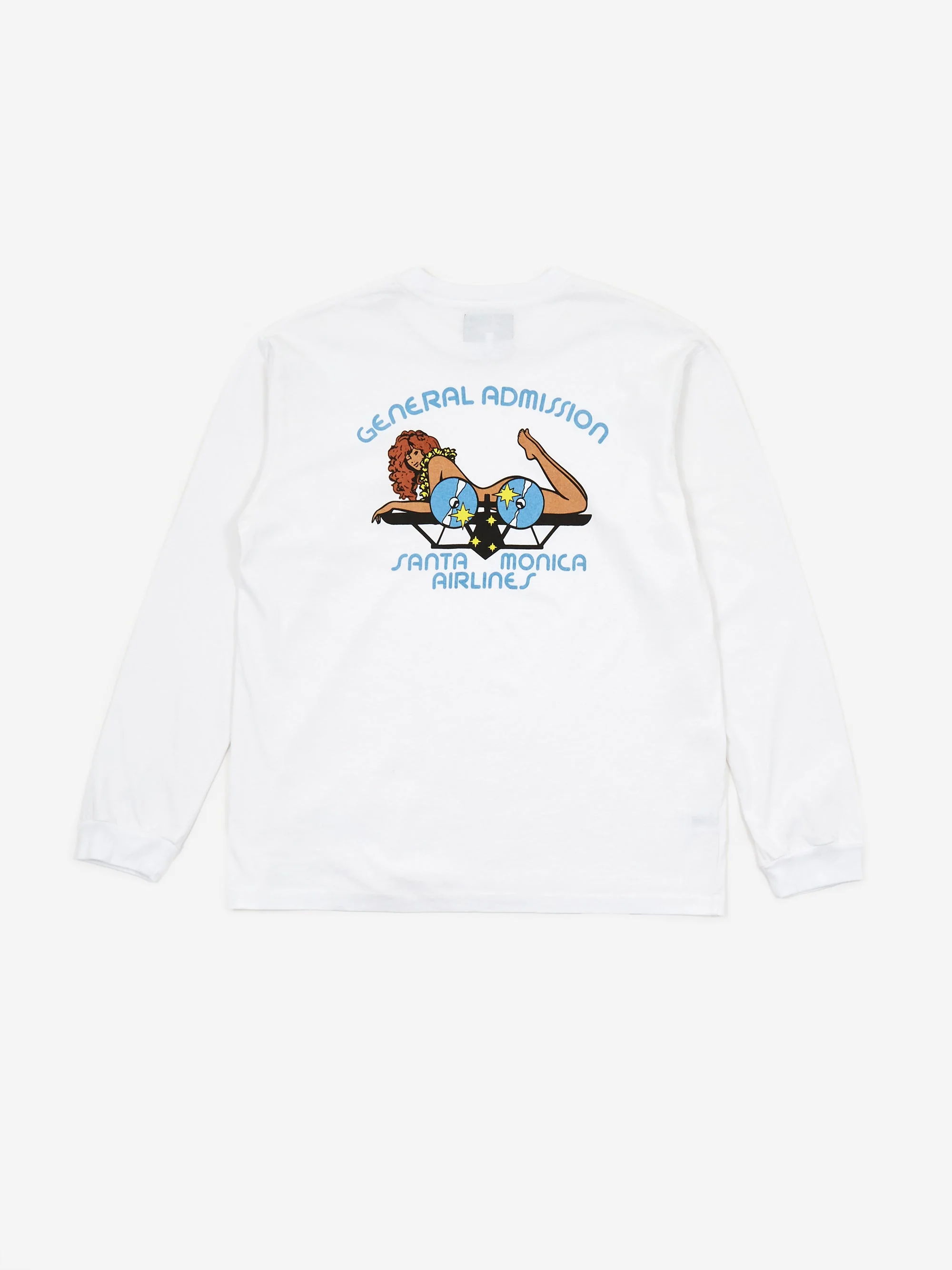 General Admission x Santa Monica Airlines Aloha Plane Longsleeve T-Shirt - White - Image 4