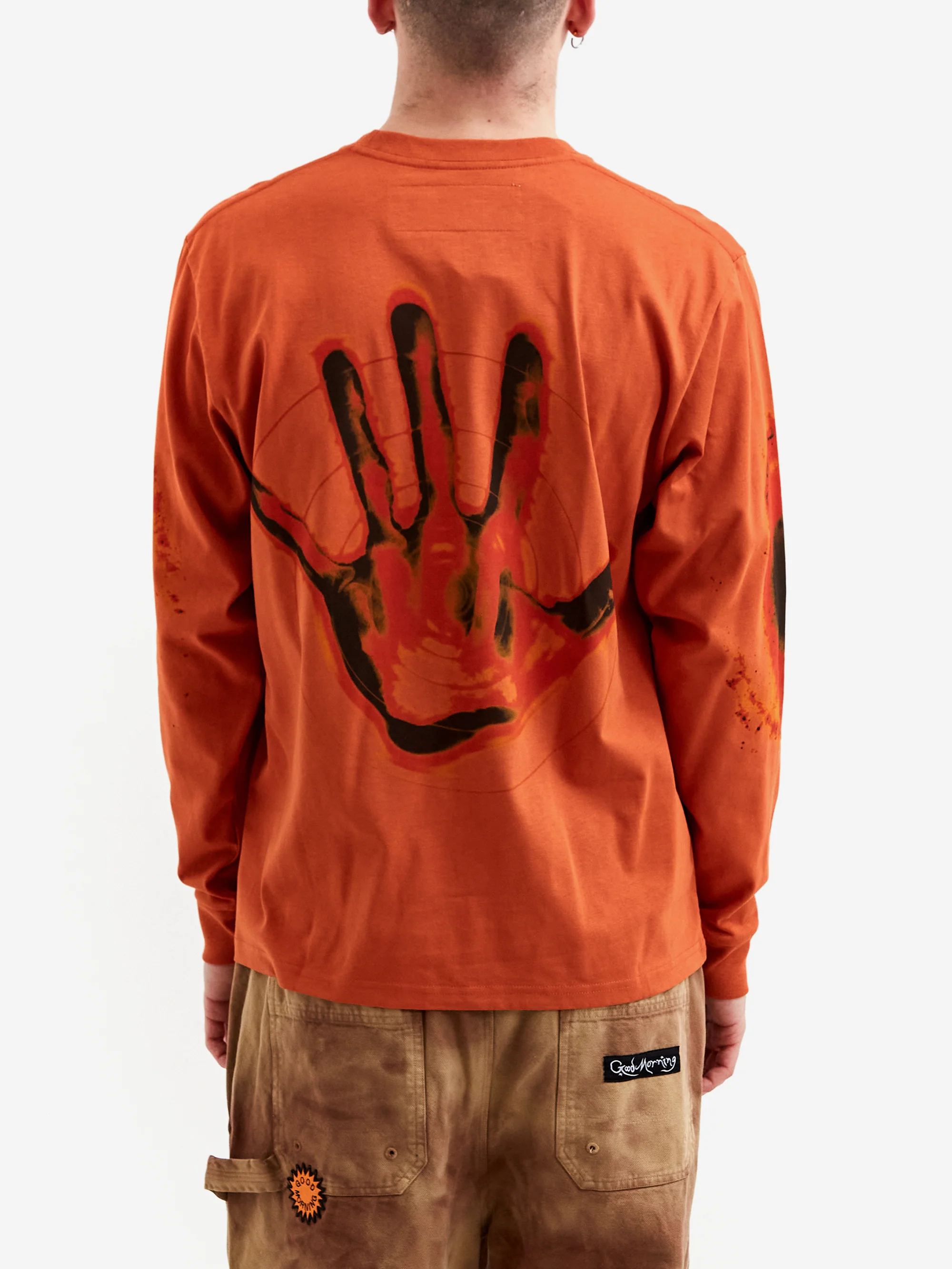 Gentle Fullness Handprint Long Sleeve T-Shirt - Burnt Orange - Image 6
