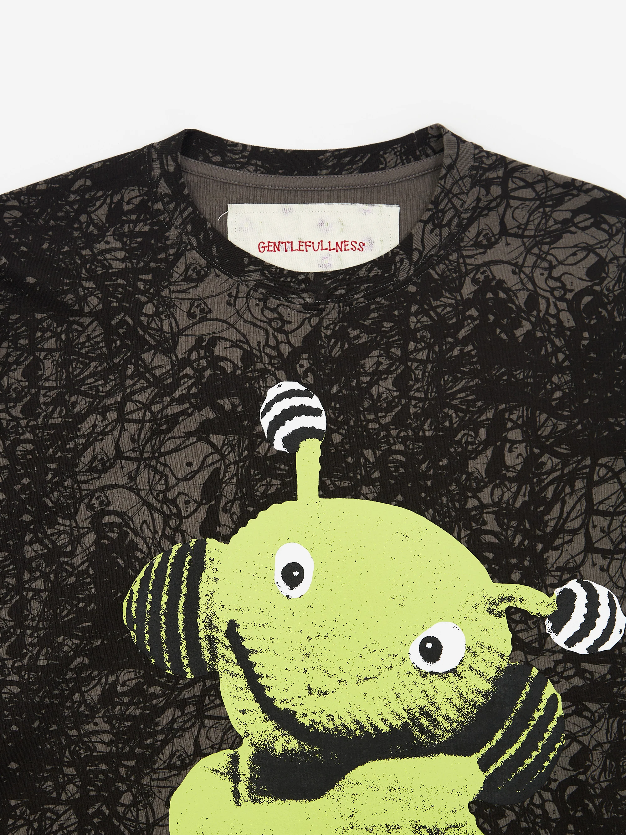 Gentle Fullness Recycled Cotton Long Sleeve T-Shirt - Washed Black Alien Puppet - Image 3