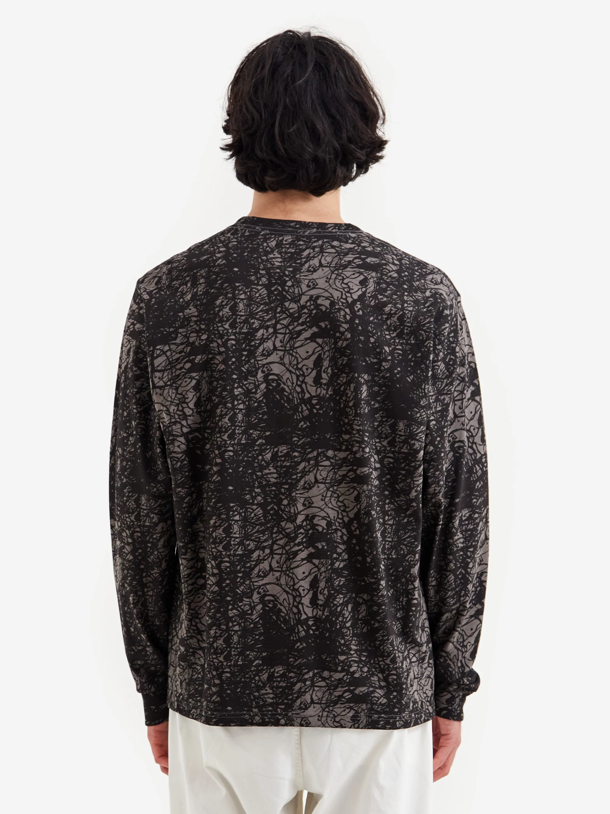 Gentle Fullness Recycled Cotton Long Sleeve T-Shirt - Washed Black Alien Puppet - Image 6
