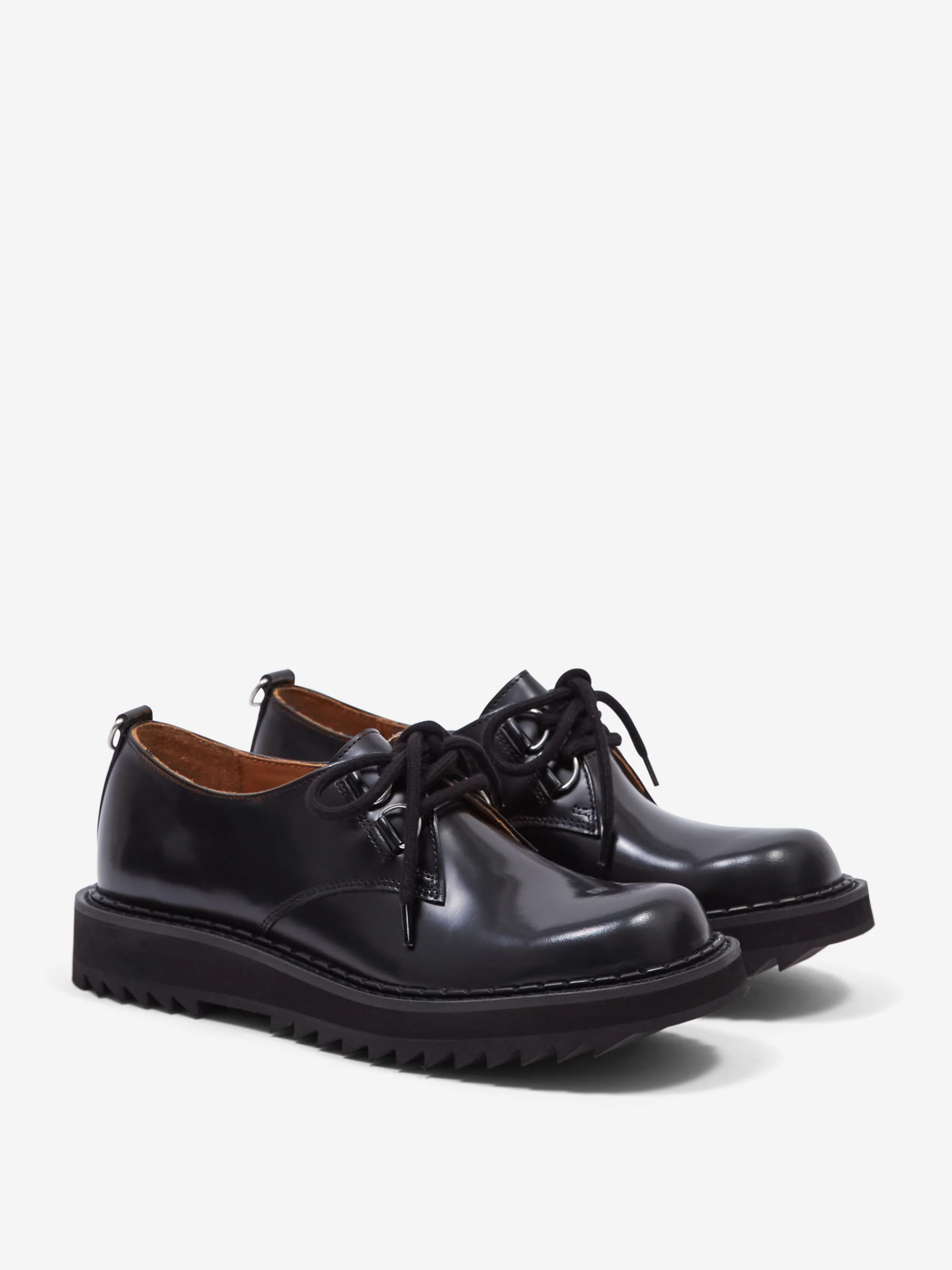 George Cox Ripple Bump Toe Derby  - Black - Image 2