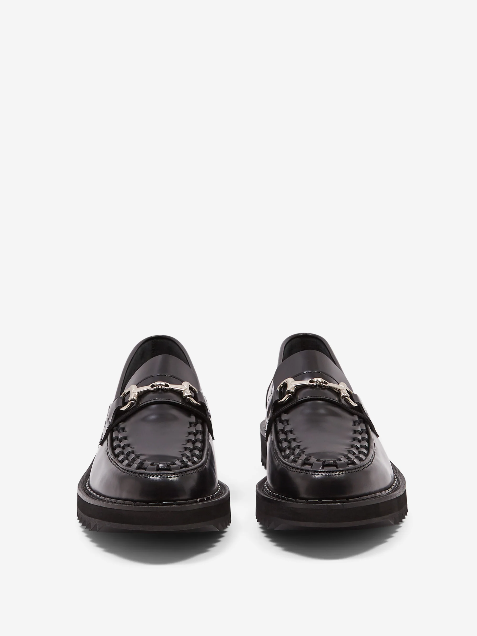 George Cox Ripple Interlace Loafer - Black - Image 5