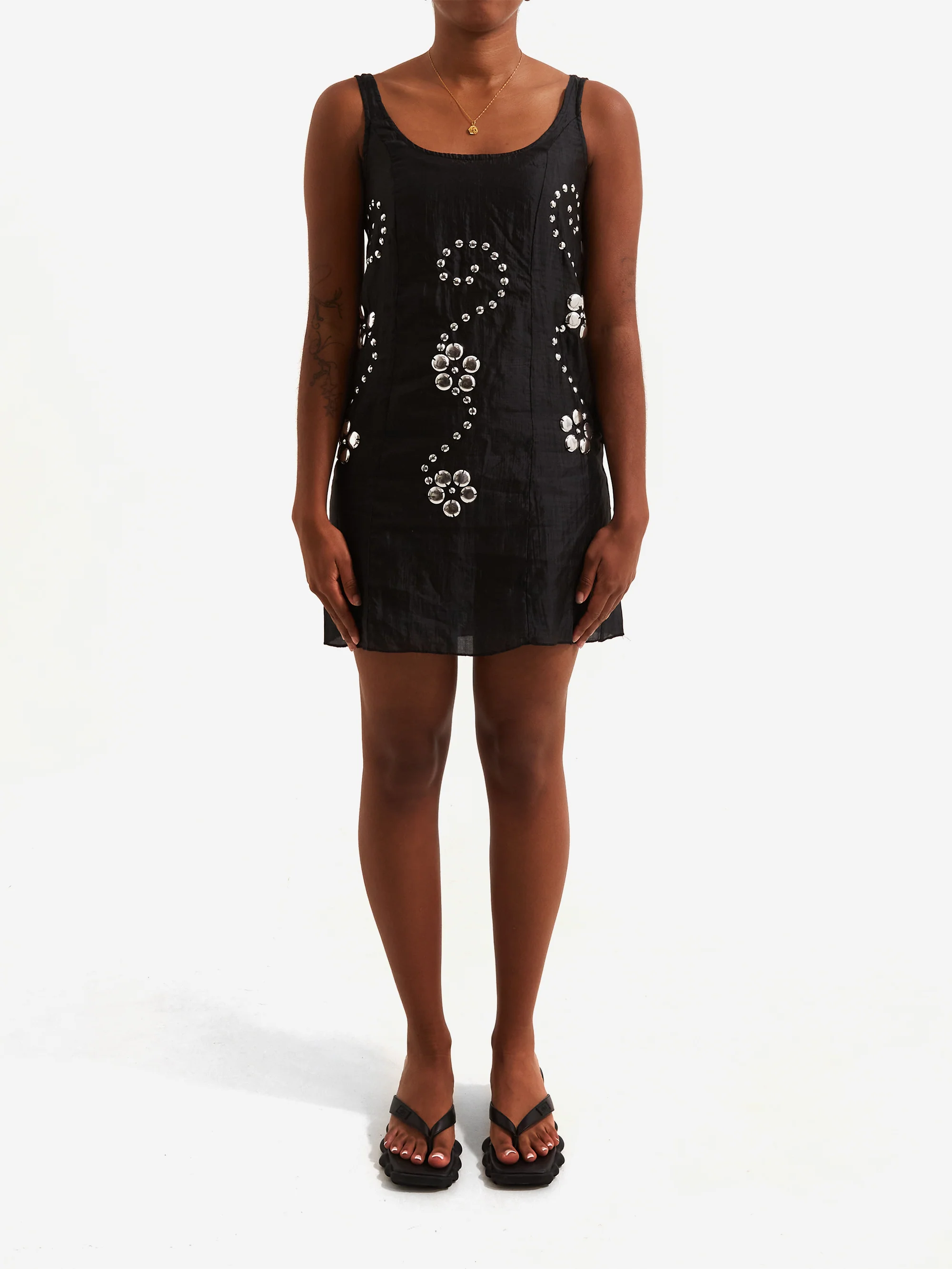Gimaguas Claude Studs Mini Dress - Black