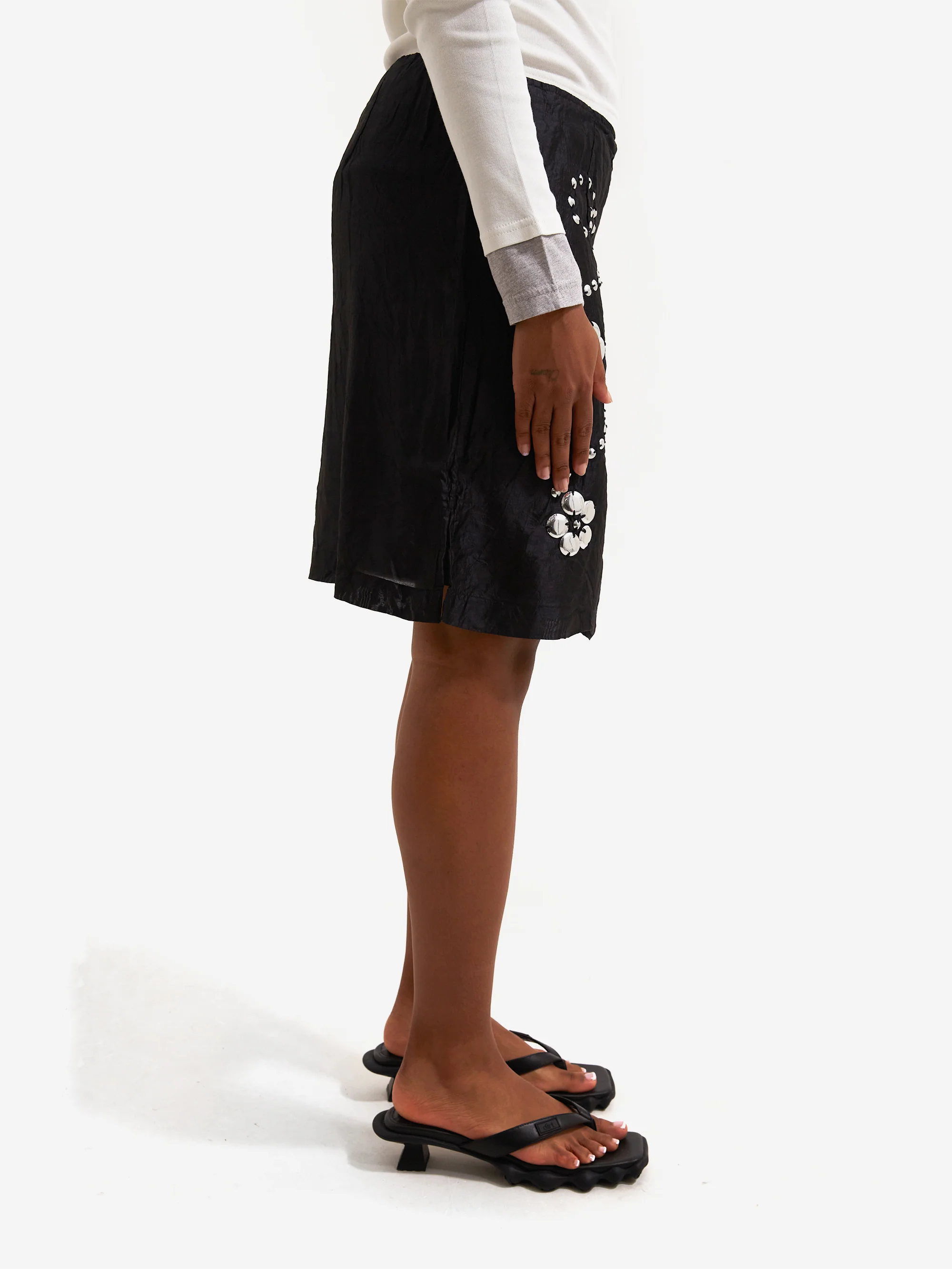 Gimaguas Claude Studs Mini Skirt - Black - Image 2