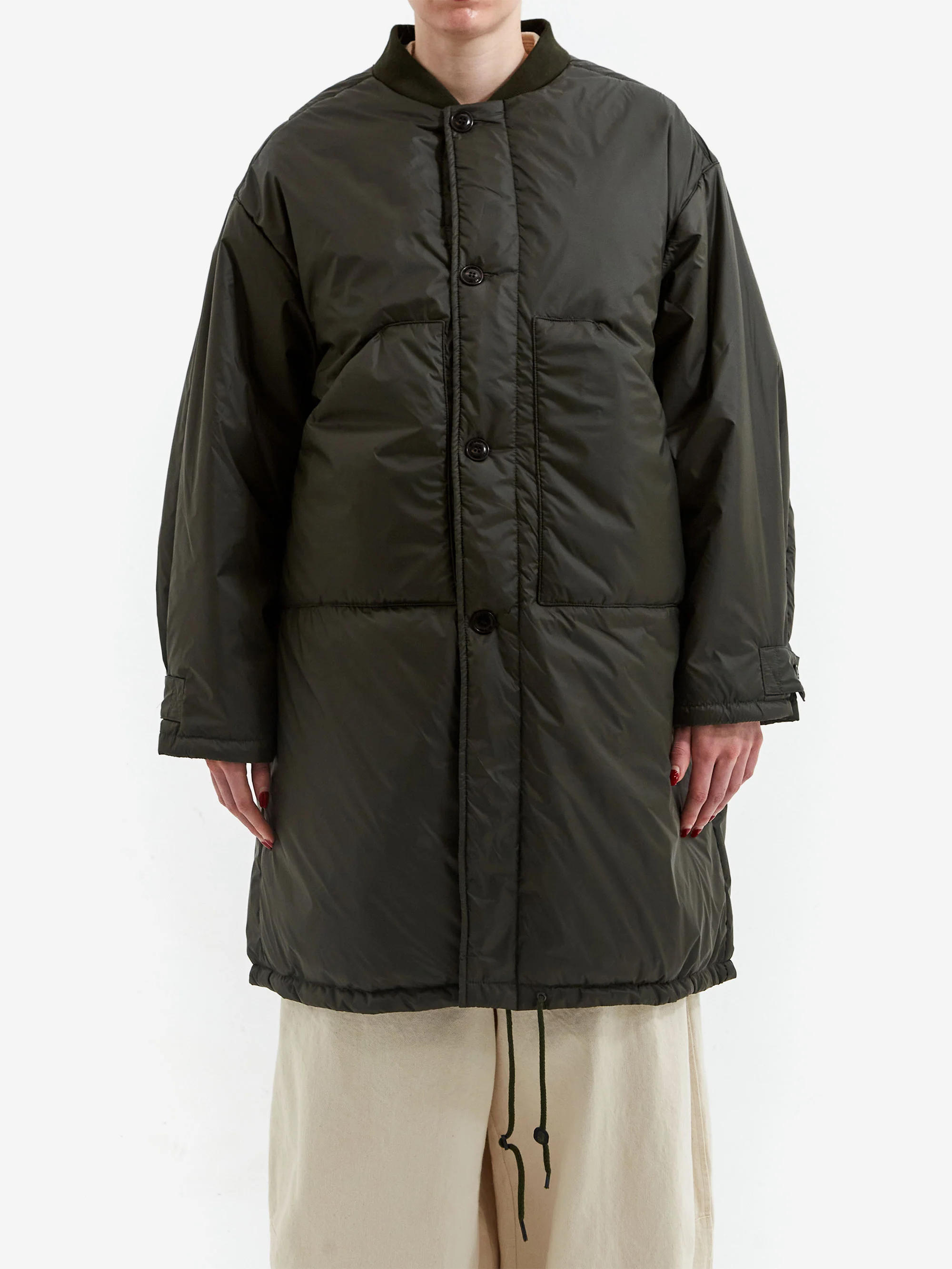 Girls Of Dust Atom Liner Coat - Dusty Green - Image 2
