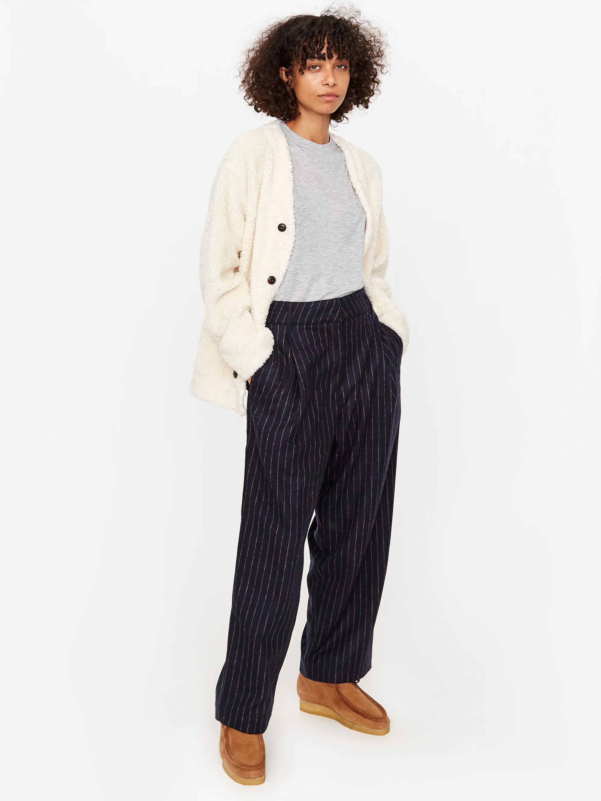 Girls Of Dust Baseball Cardigan - Off White - Image 5