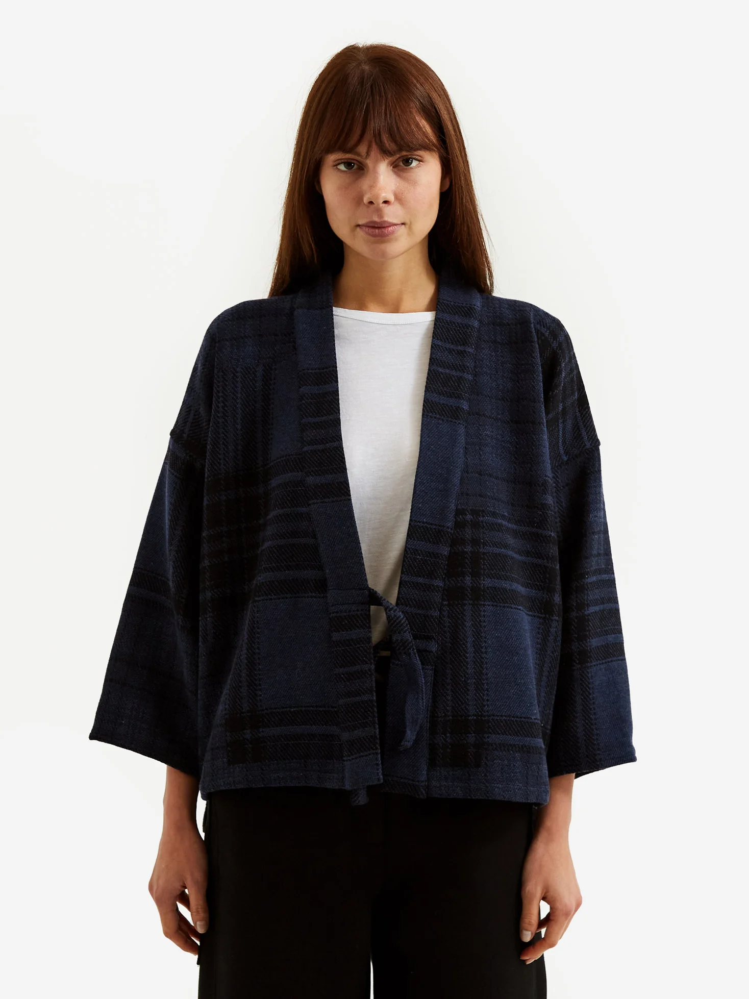 Girls Of Dust Boro Quilt - Navy