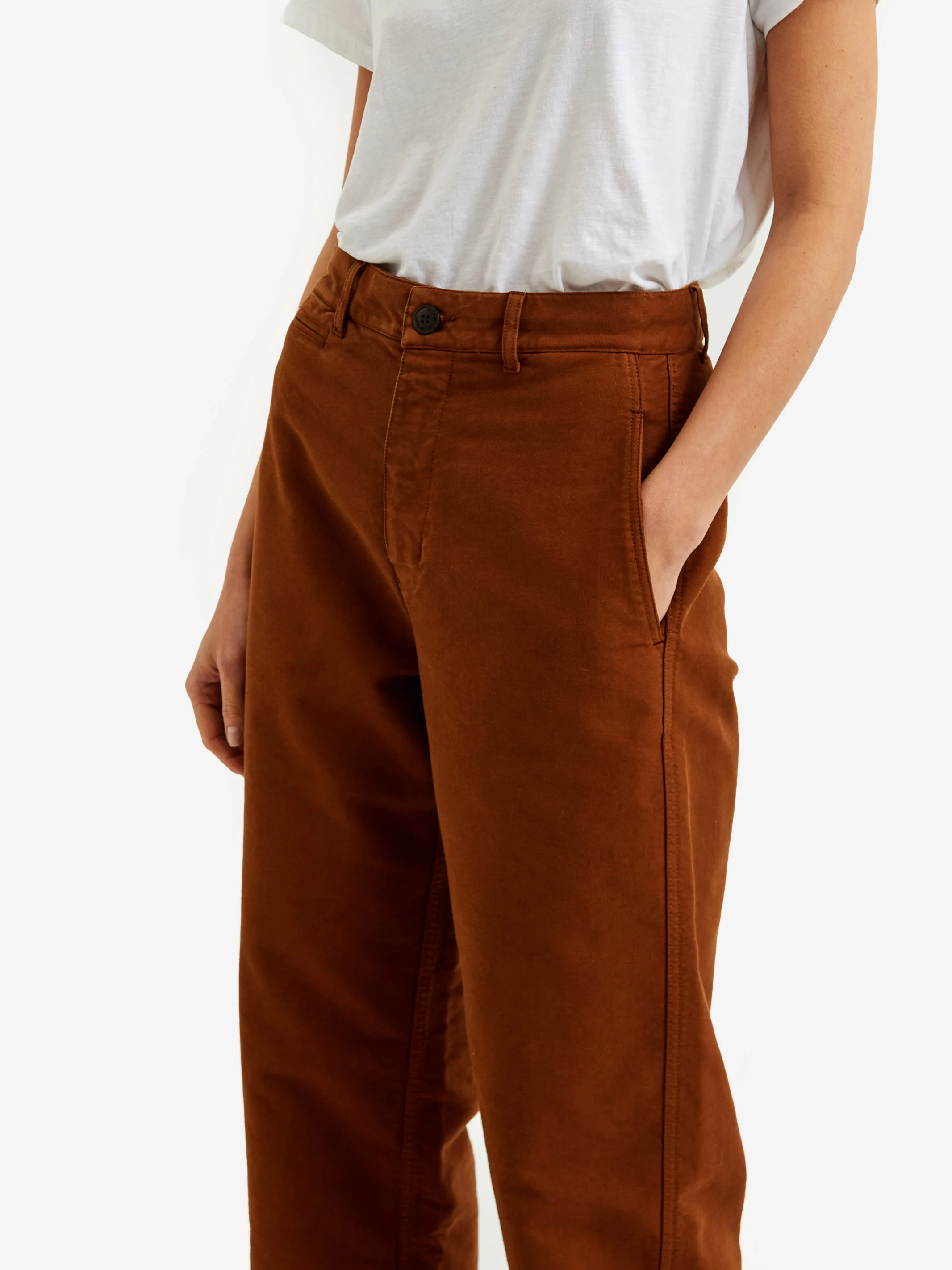 Girls Of Dust Mechanic Cotton Reno Chino Pant - Sugar - Image 3
