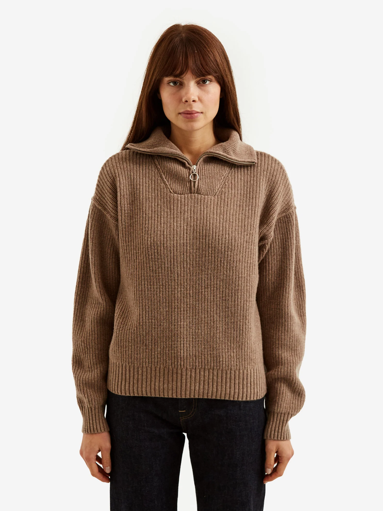 Girls Of Dust Merino Extra Fine Fly Deck Sweater - Almond