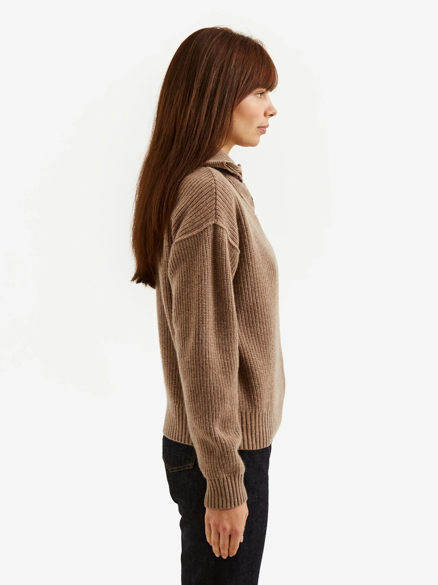 Girls Of Dust Merino Extra Fine Fly Deck Sweater - Almond - Image 2