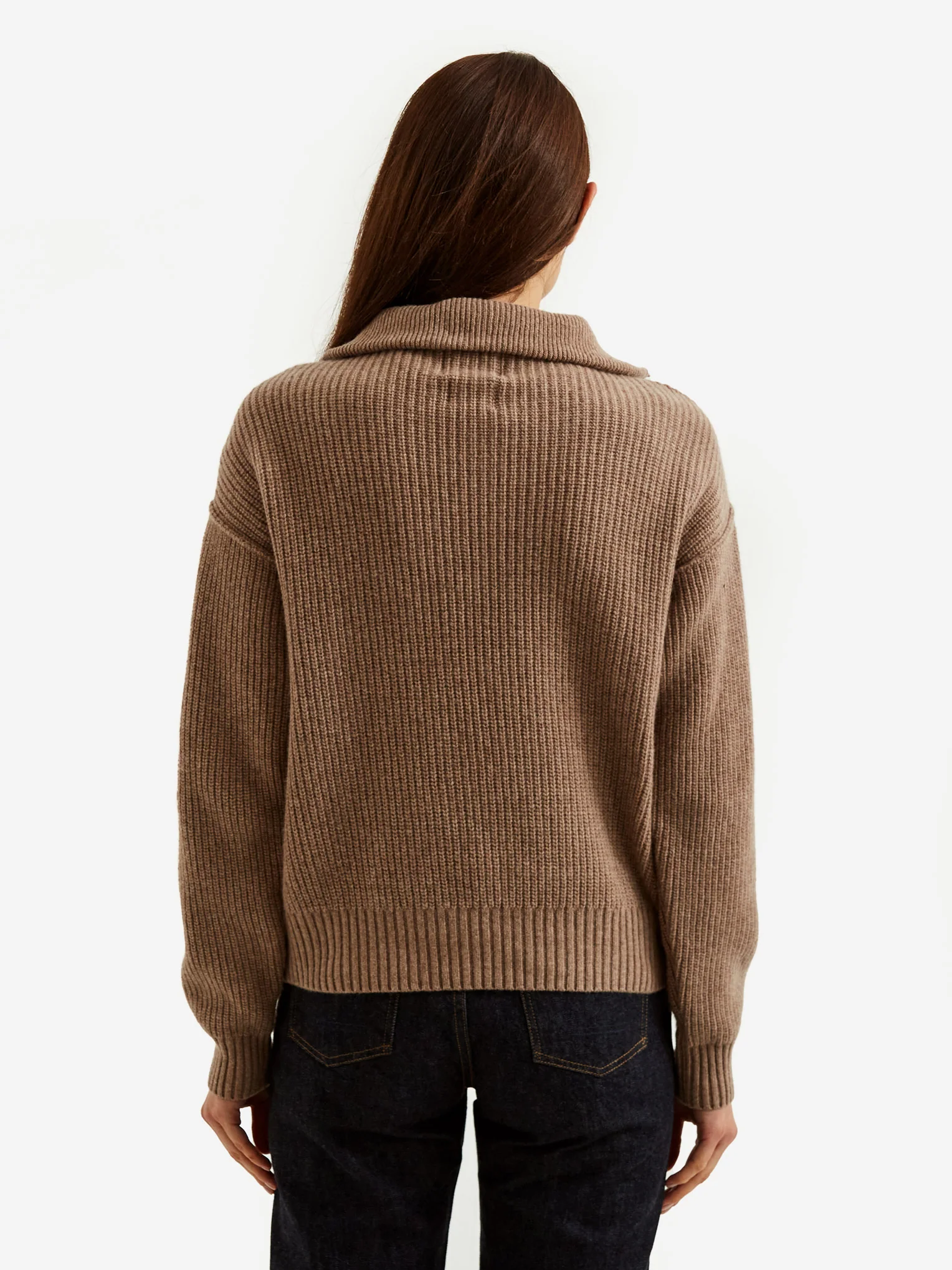 Girls Of Dust Merino Extra Fine Fly Deck Sweater - Almond - Image 4