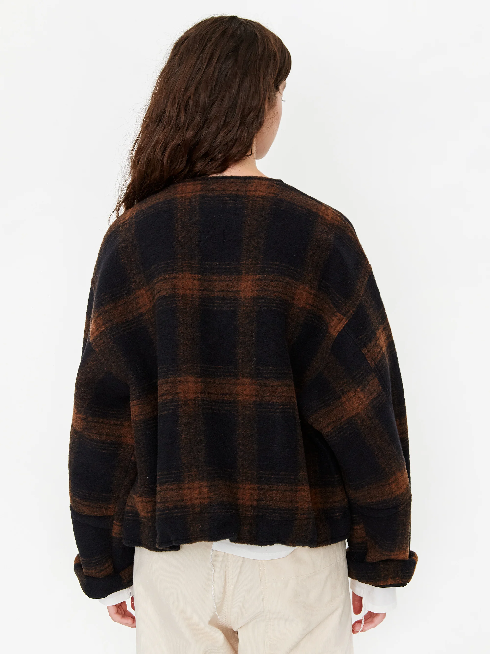Girls Of Dust Nuclear Doppio Check Jacket - Blue/Tobacco - Image 7