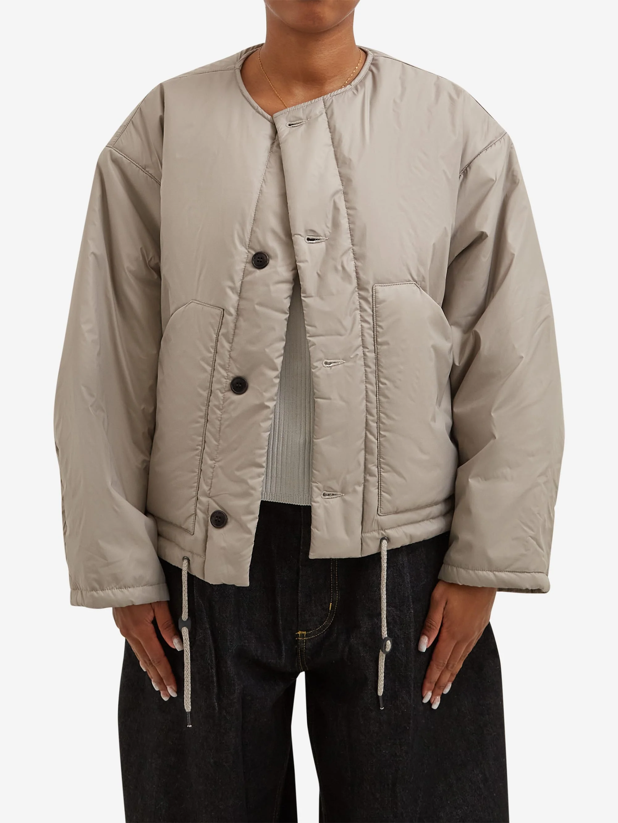 Girls Of Dust Padded Nuclear Jacket - Oyster - Image 2