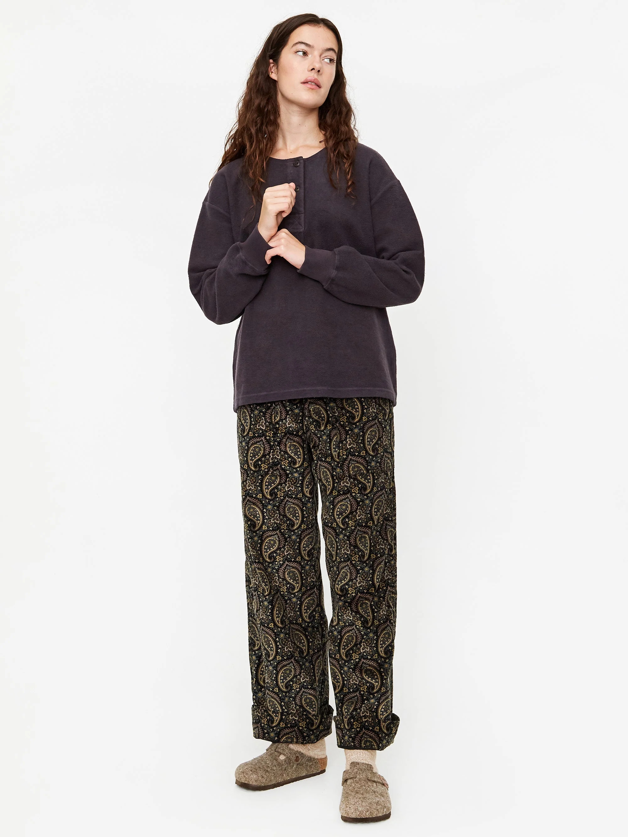 Girls Of Dust Papillon Organic Cotton Longsleeve Sweatshirt - Aubergine - Image 3