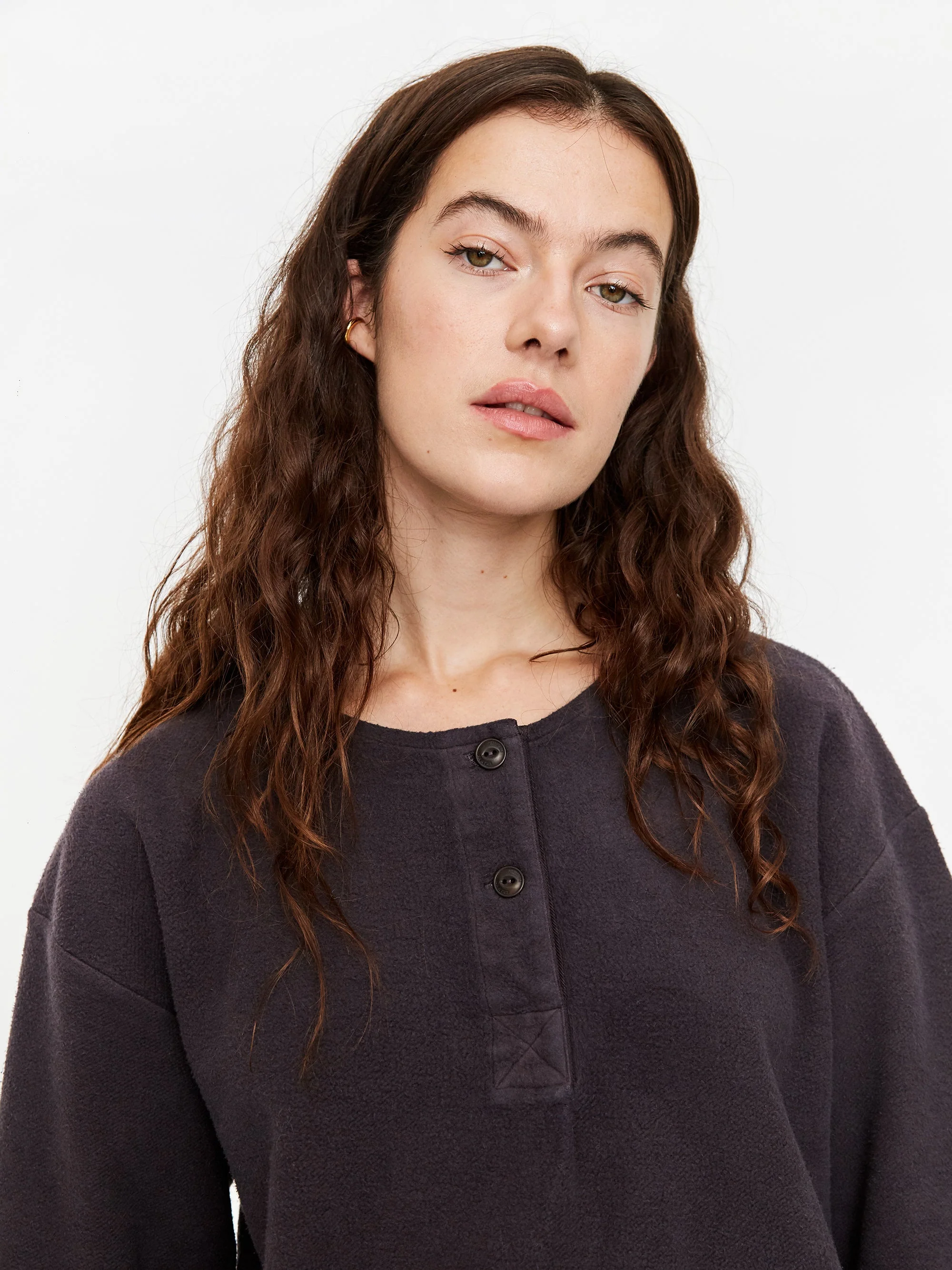 Girls Of Dust Papillon Organic Cotton Longsleeve Sweatshirt - Aubergine - Image 5