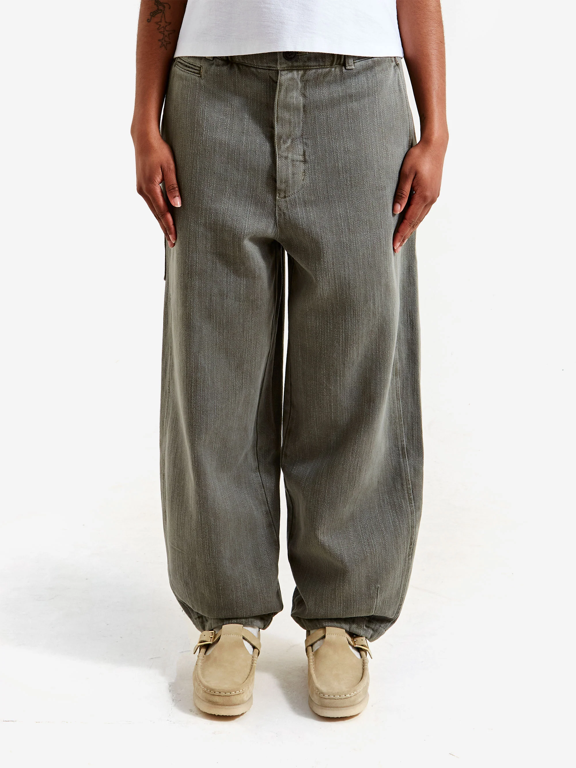 Girls Of Dust Pasha Pants - Dark Olive