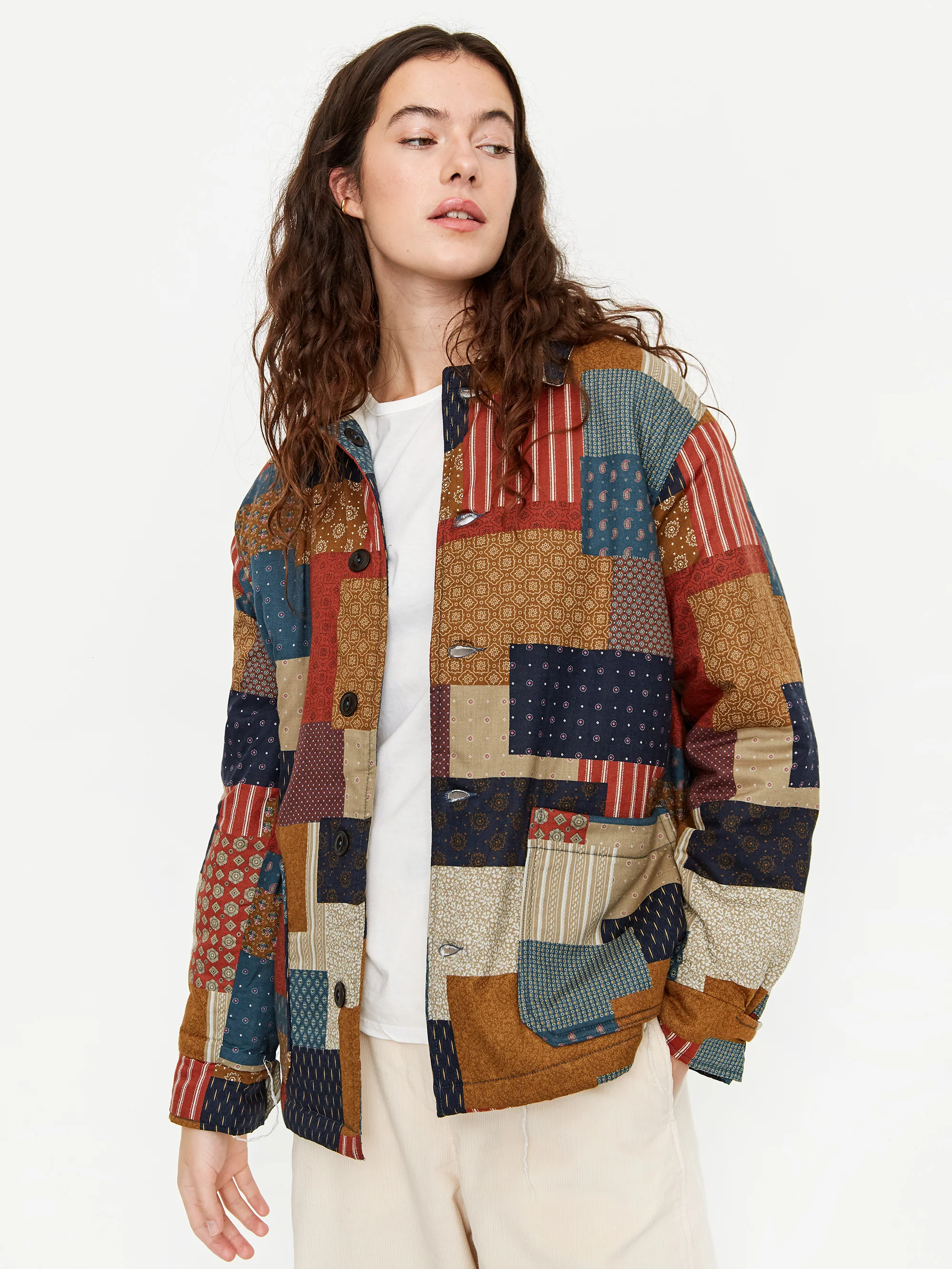 Girls Of Dust Reversible Coach Quilt Cotton Jacket - Multi - Image 2