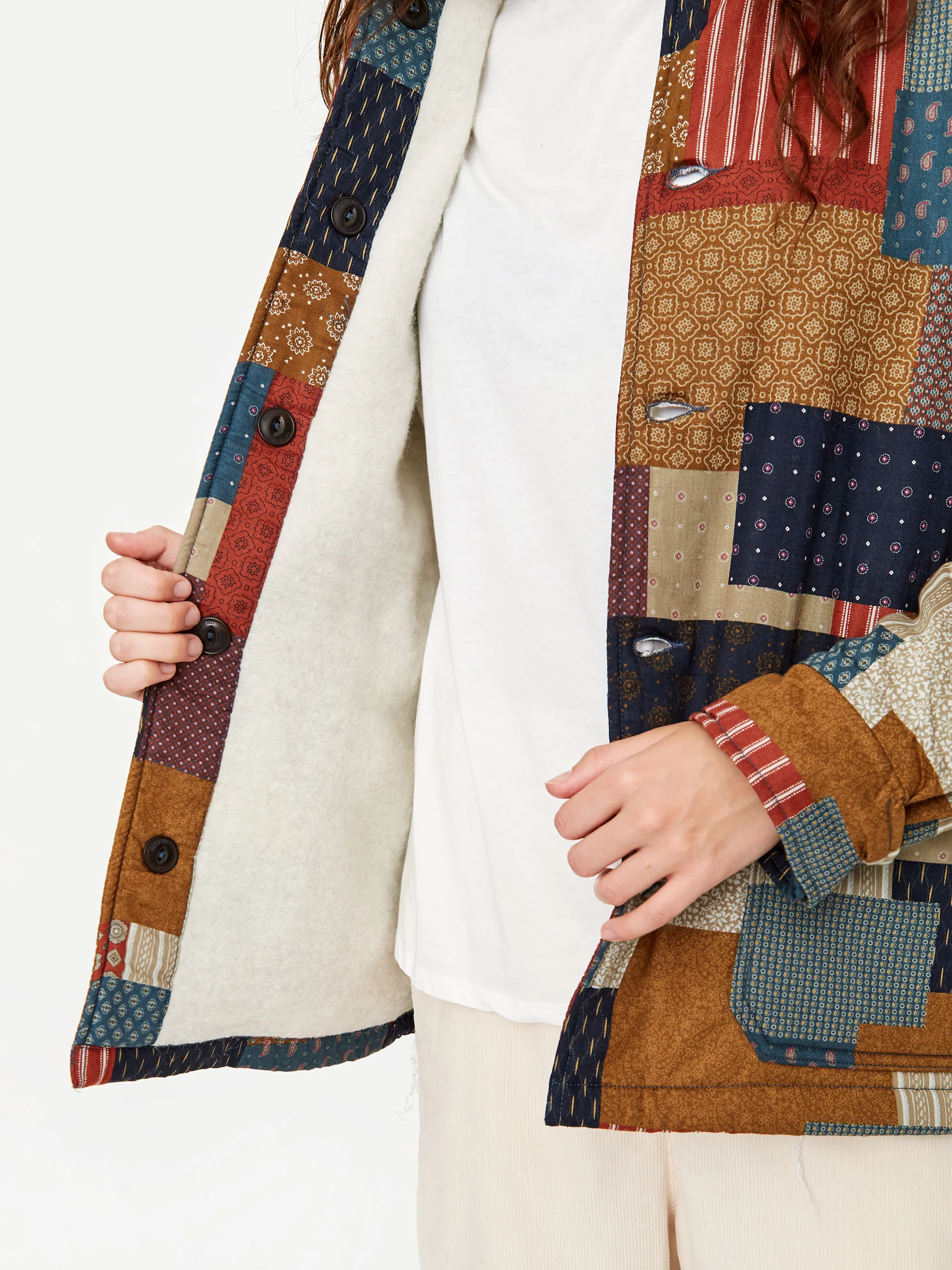 Girls Of Dust Reversible Coach Quilt Cotton Jacket - Multi - Image 5