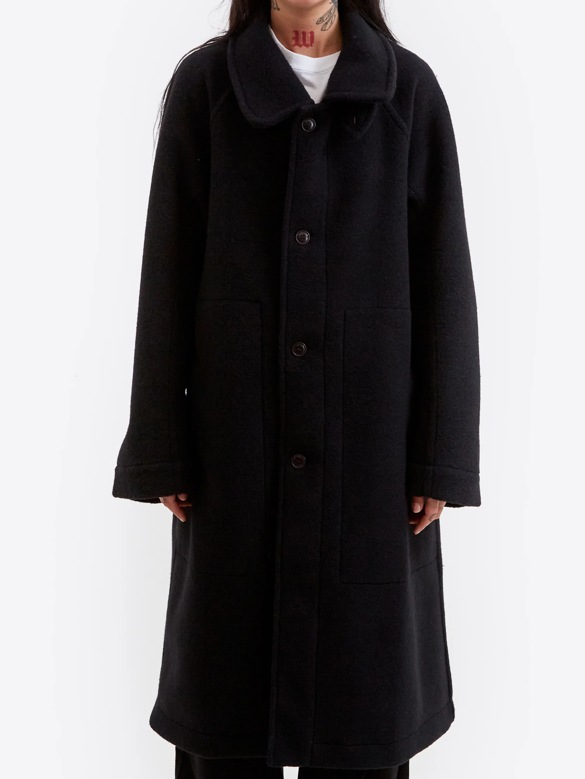 Girls Of Dust Reversible Trench Coat - Navy/Camo - Image 2