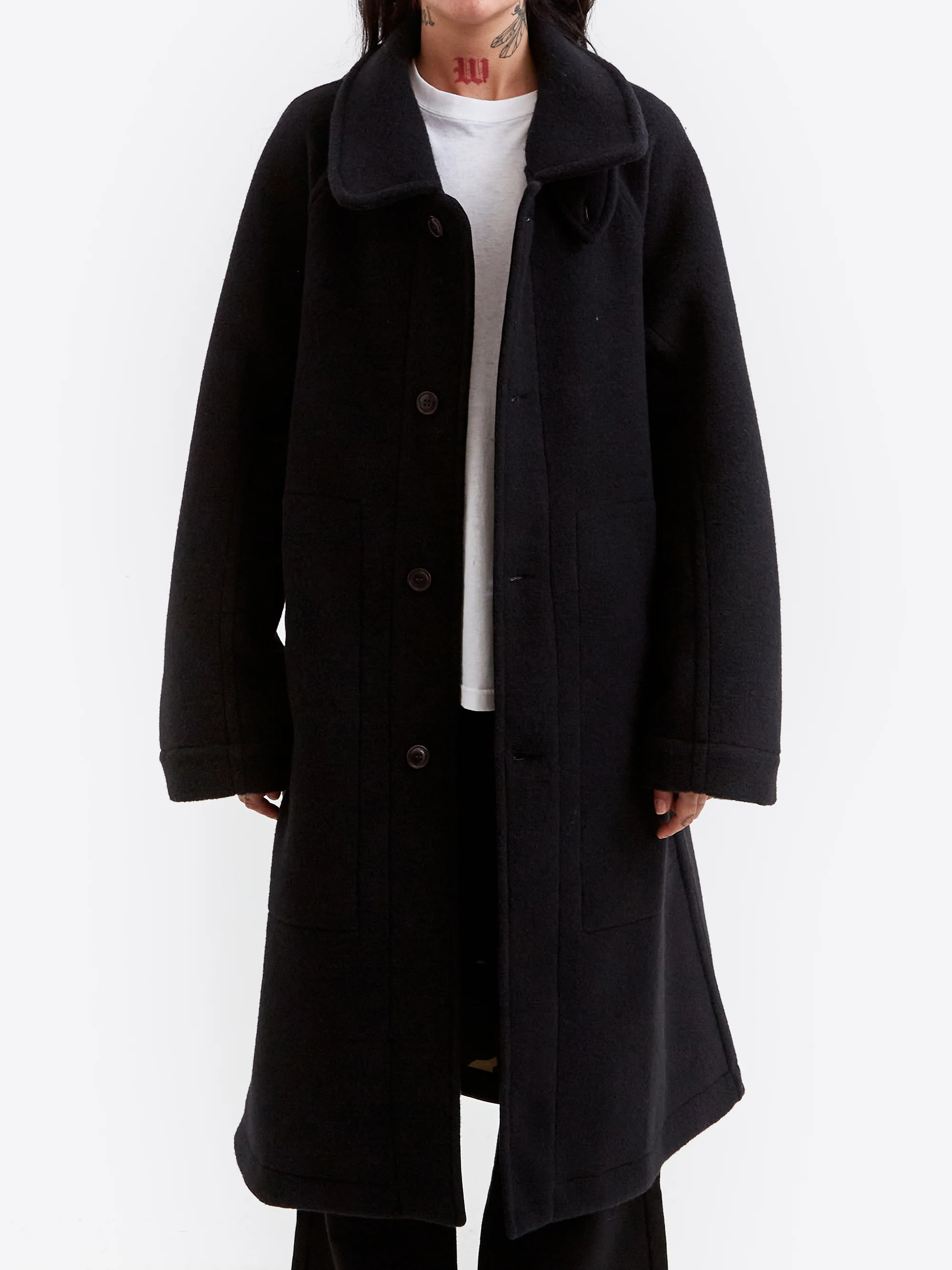 Girls Of Dust Reversible Trench Coat - Navy/Camo - Image 4