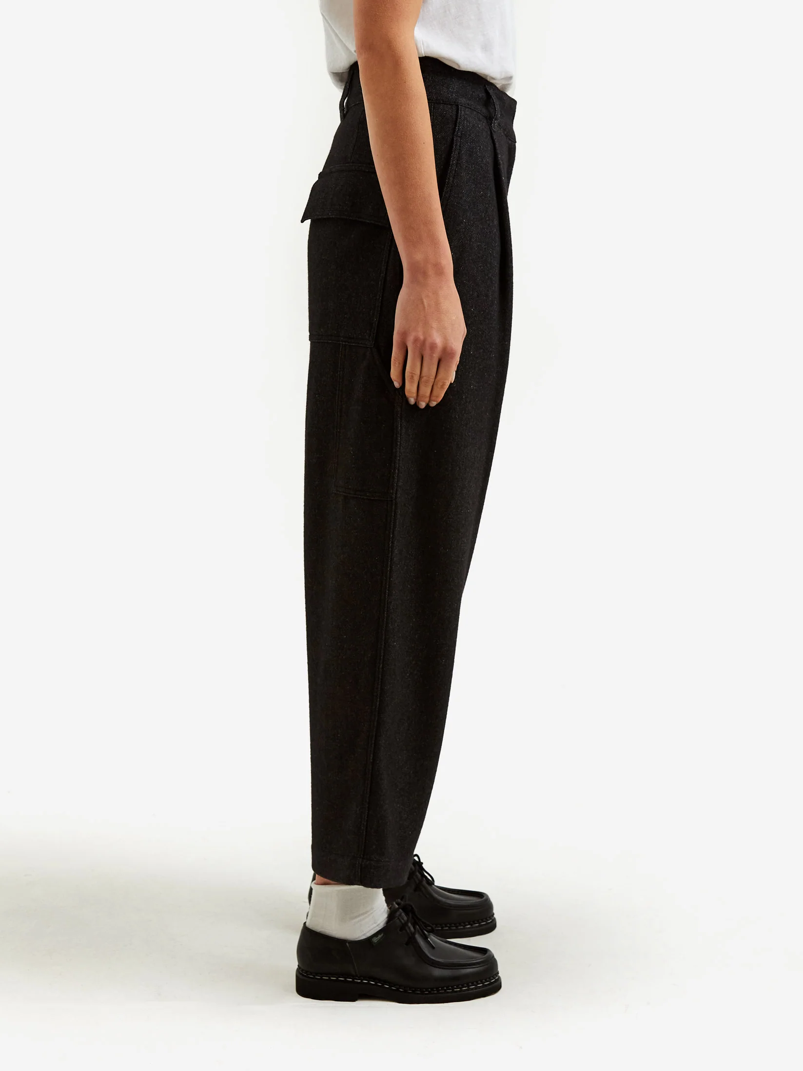 Girls Of Dust Russel Wool British Worker Pant - Anthracite - Image 2