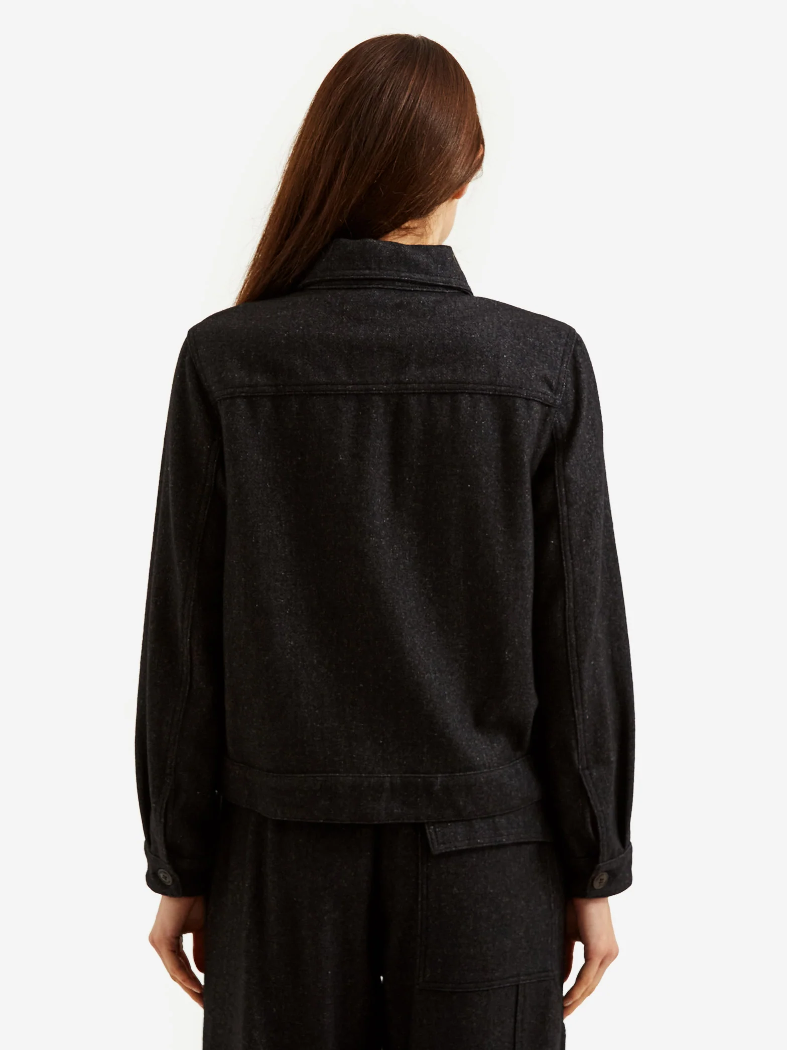 Girls Of Dust Russel Wool Trucker Jacket - Anthracite - Image 5