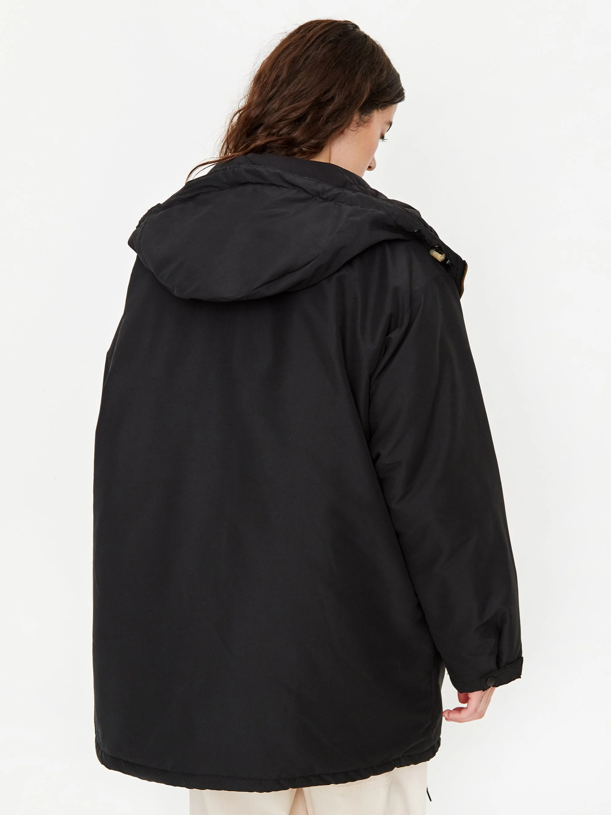 Girls Of Dust Storm Nylon Padded Hooded Jacket - Black - Image 7
