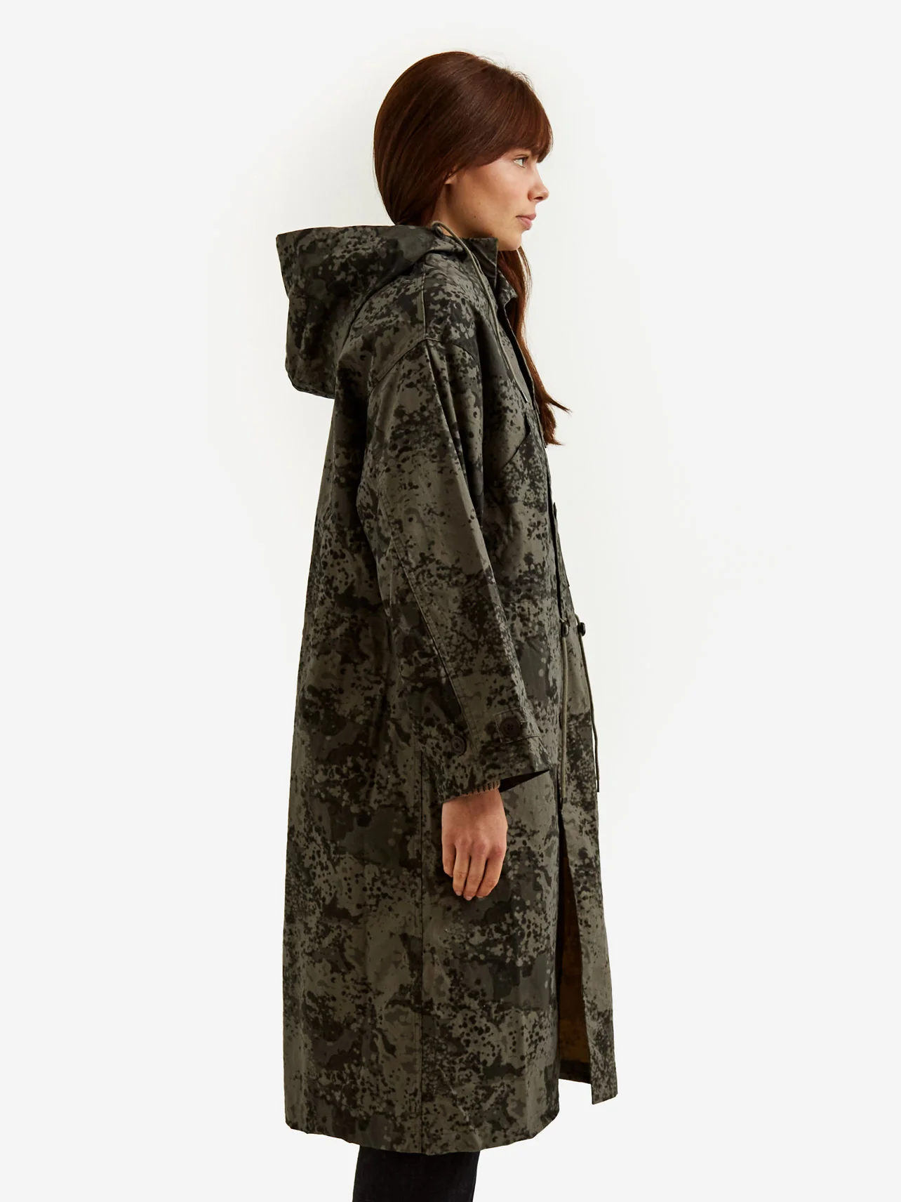 Girls Of Dust Tempest Camo Sailor Trench - Grey - Image 2