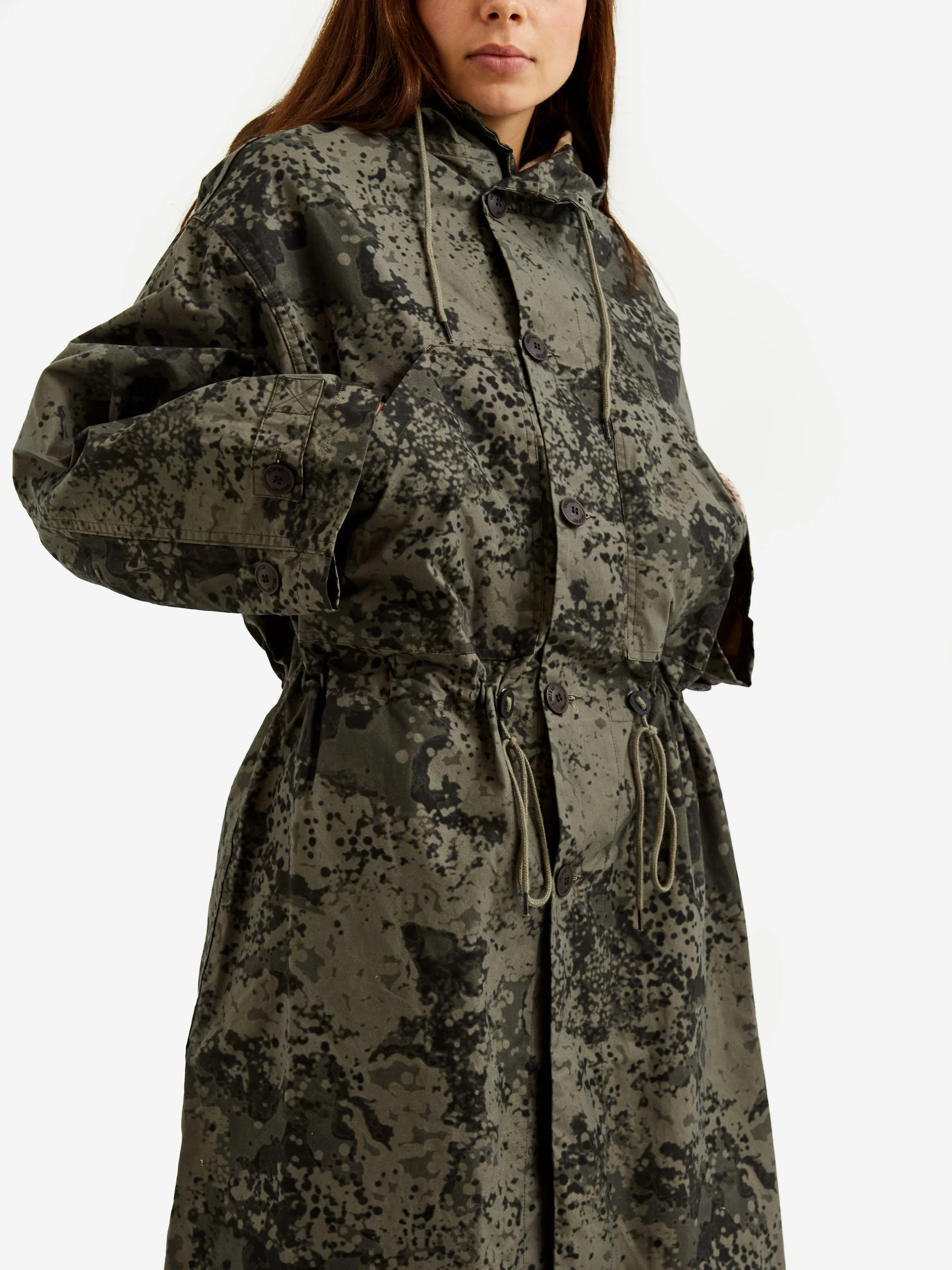 Girls Of Dust Tempest Camo Sailor Trench - Grey - Image 3