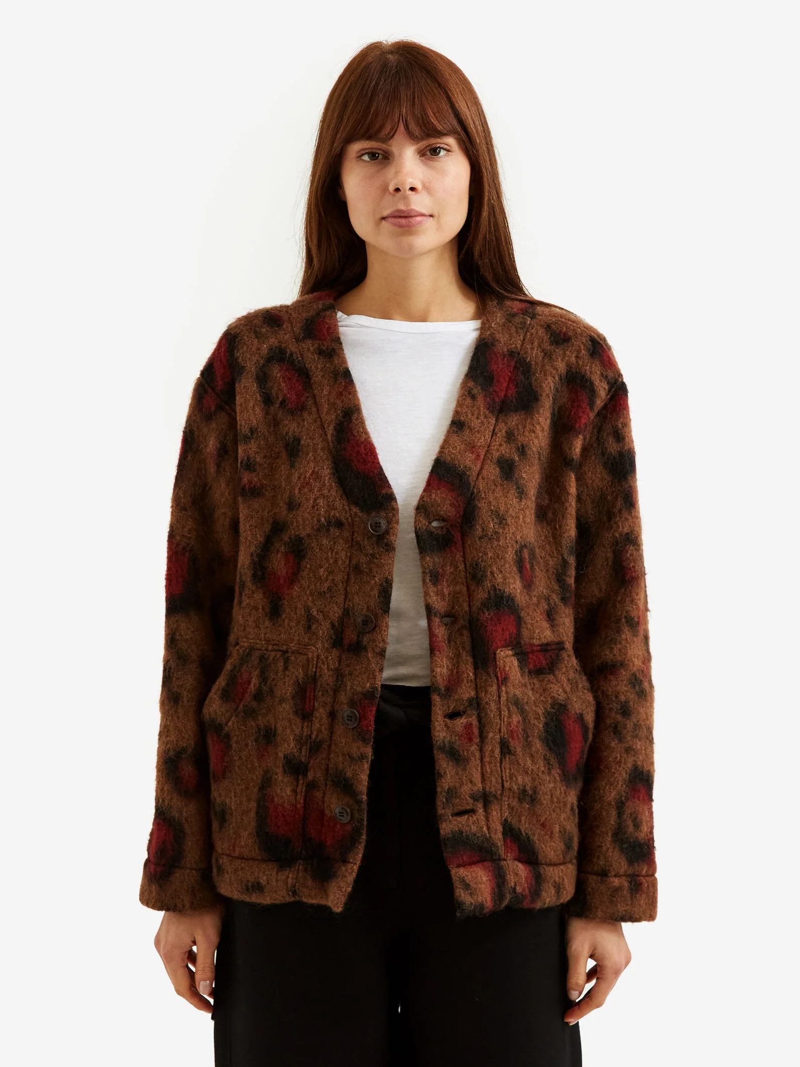 Girls Of Dust Wildlife Mohair Baseball Cardigan - Wildlife